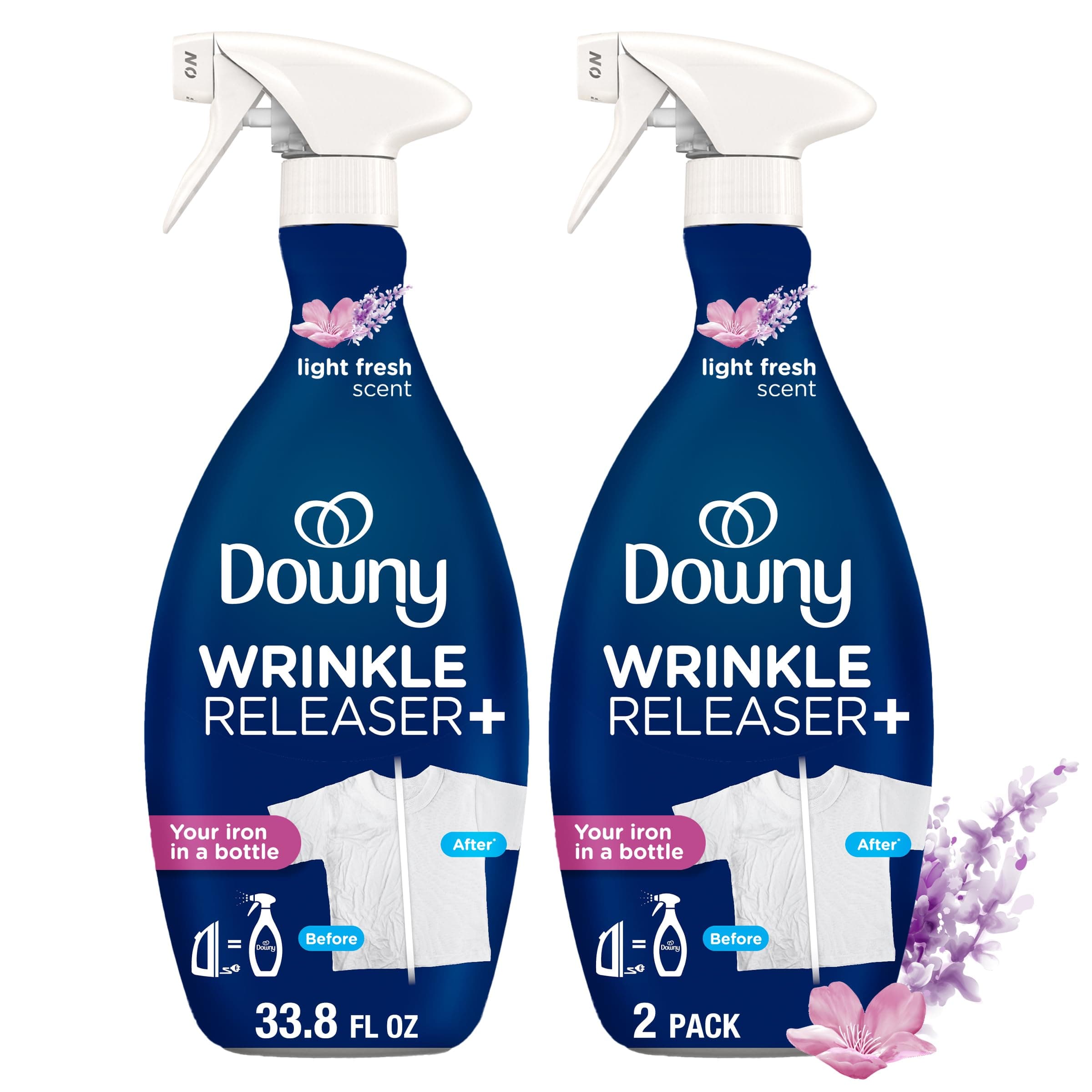 Wrinkle Releaser Plus, Light Fresh Scent, 33.8 Fluid Ounce by Downy Pack of 2.