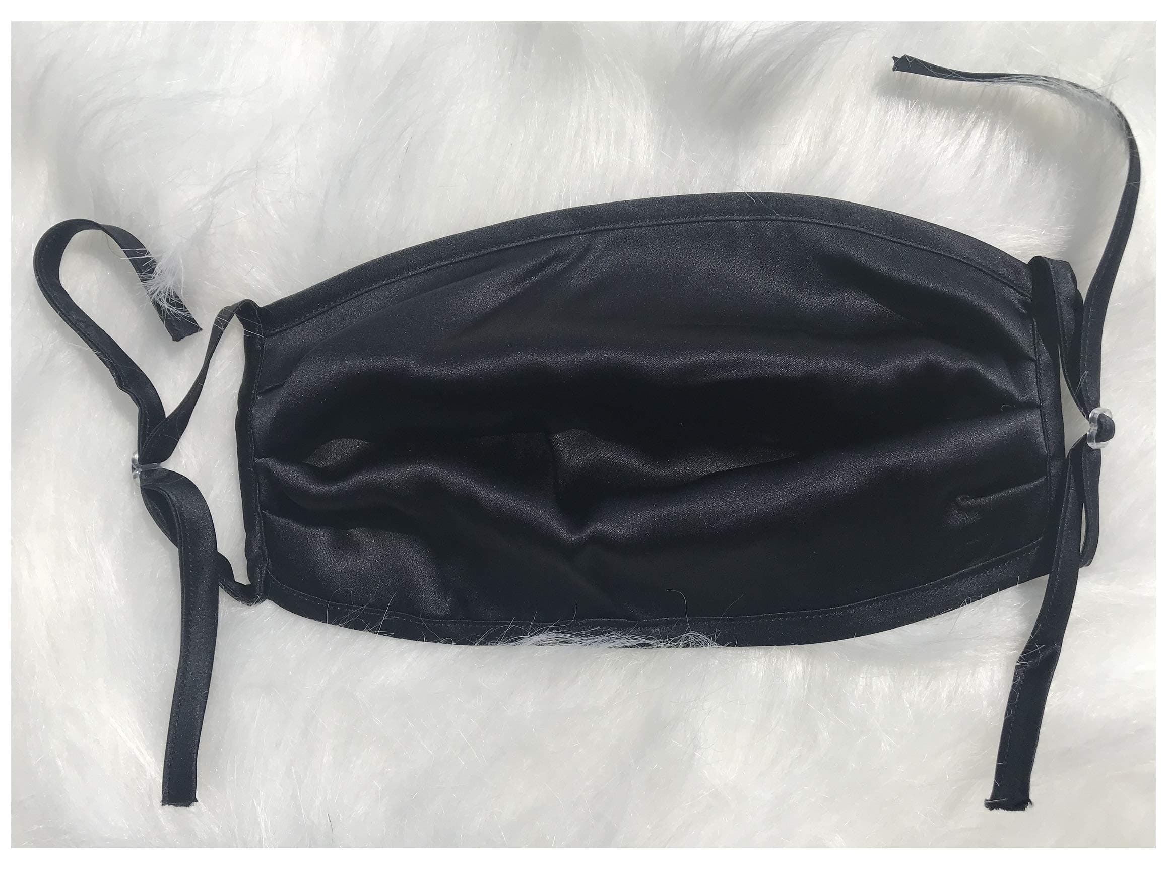 100% Silk Double Layer Mouth Muffle,Silk Mouth mask,smog Free mask,Summery Holiday Sun Proof， Silk UV Proof face mask (Black)