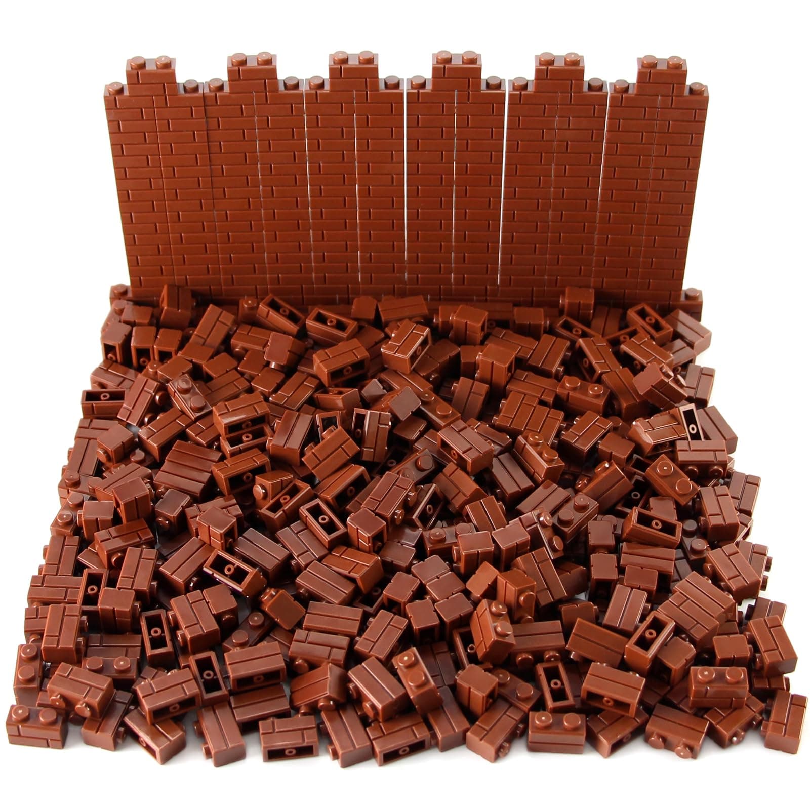360 Pieces 1x2 Masonry Profile Bricks Building Blocks for Wall Parts and Pieces Diverse Bulk Toy Set Compatible with Major Brands