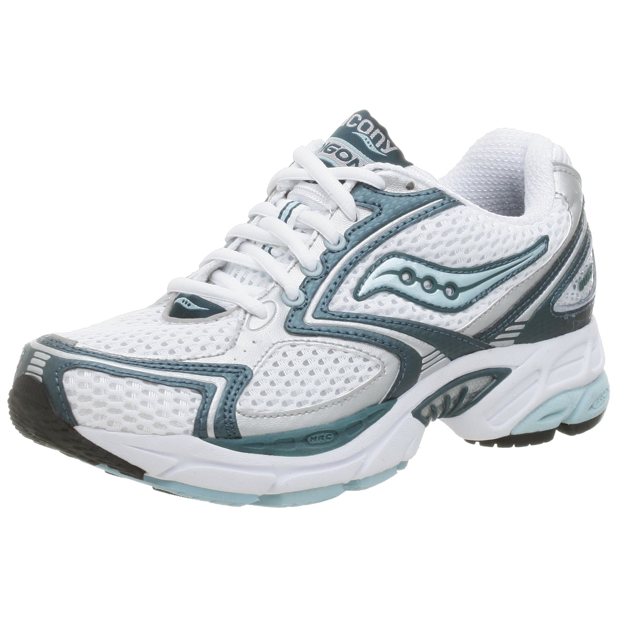 Saucony Women's Grid Trigon 4 Guide Running Shoe,White/Green,5.5 M