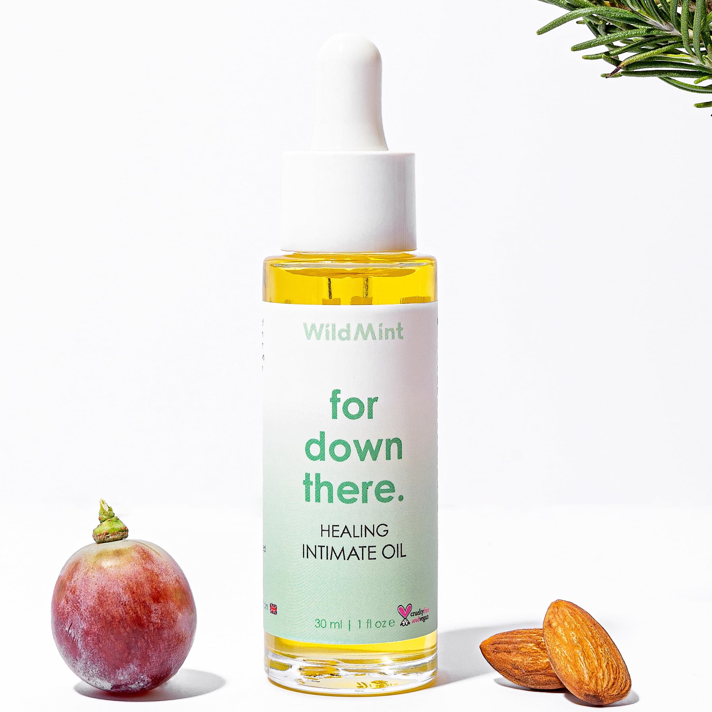 Healing Intimate Oil for Down There | Ingrown Hairs, Razor Bumps After Shaving Bikini Line | Fragrance-Free Natural Itch Relief for Dry Skin | UK Made Vegan & Cruelty-Free Skincare | 30ml
