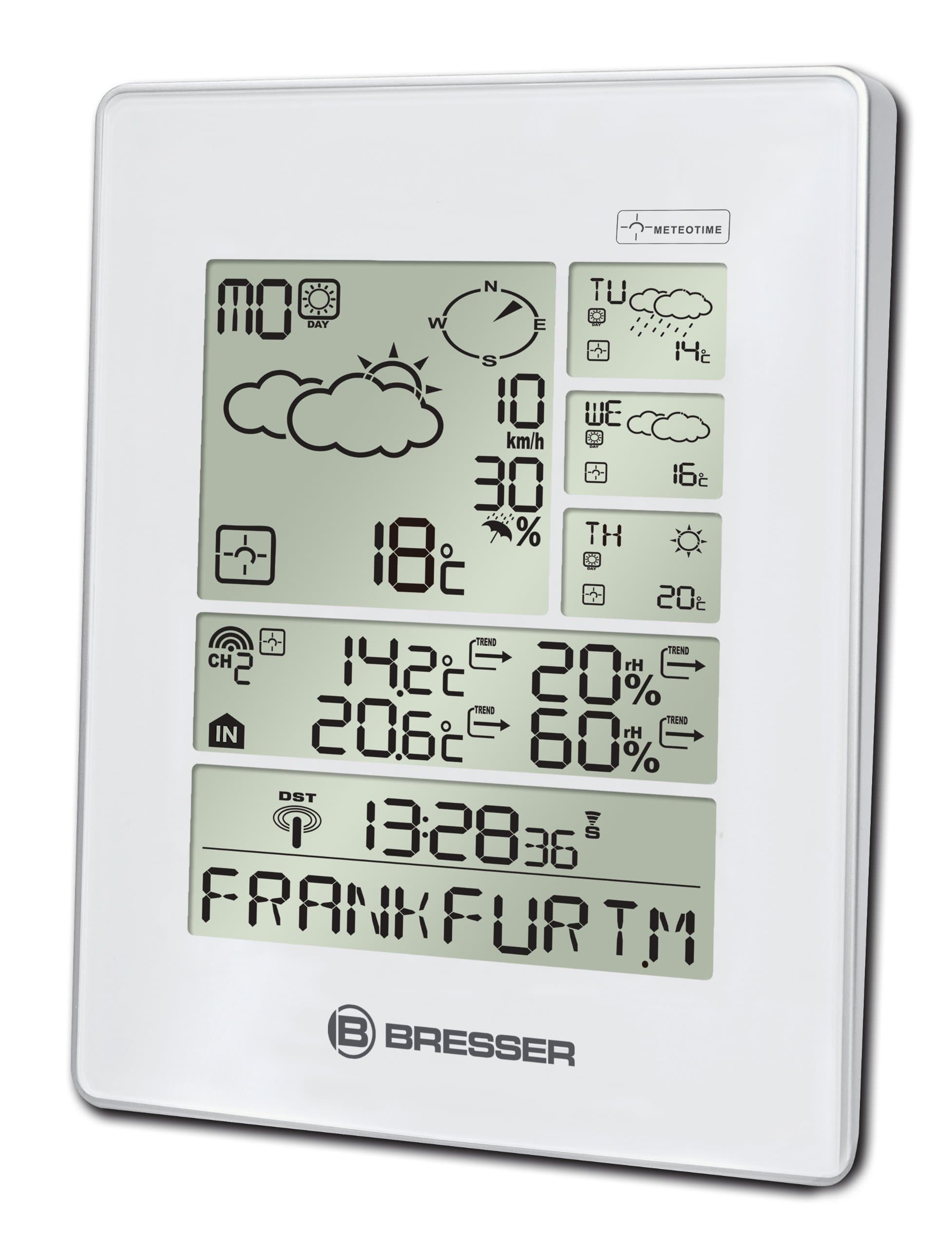 Bresser Weather Station 4cast LX, 4-Day Weather Forecast (Meteotime) with Outdoor Sensor