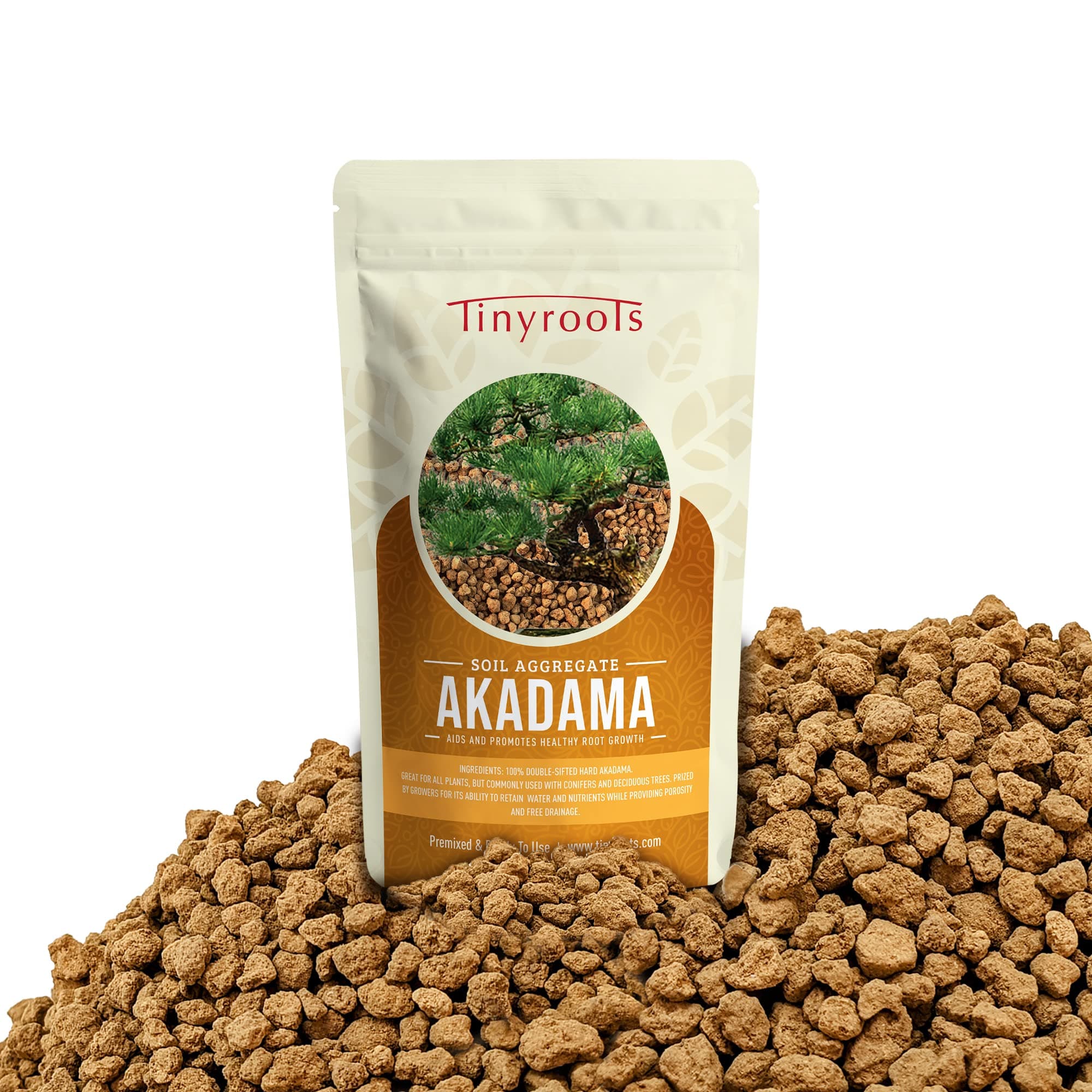 Akadama 2.25qt Bonsai Soil, Sifted Through 1/8 Inch Mesh Then Through 1/16 Mesh, Dust and Small Particles Removed