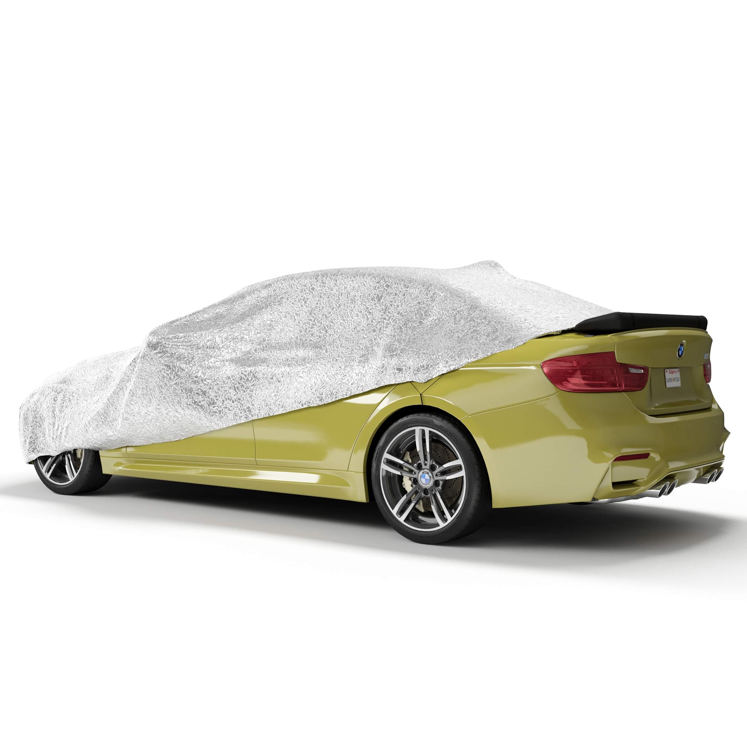 SilverCoat is Heat Blocking Adjustable Sun Reflective All-Weather car Cover with Storage System which Reduces in Half The Heat Inside. Also it’s a water resistance, dustproof car Cover (Sedan)