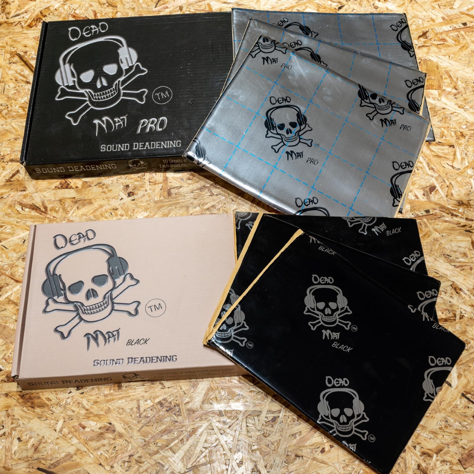 Vandalised- DeadMat - Sound Proofing/Deadening Butyl & Foil Sheets – Car/Camper/Van/Caravan - Multi Options (Black 1.8mm, 60 sheets)