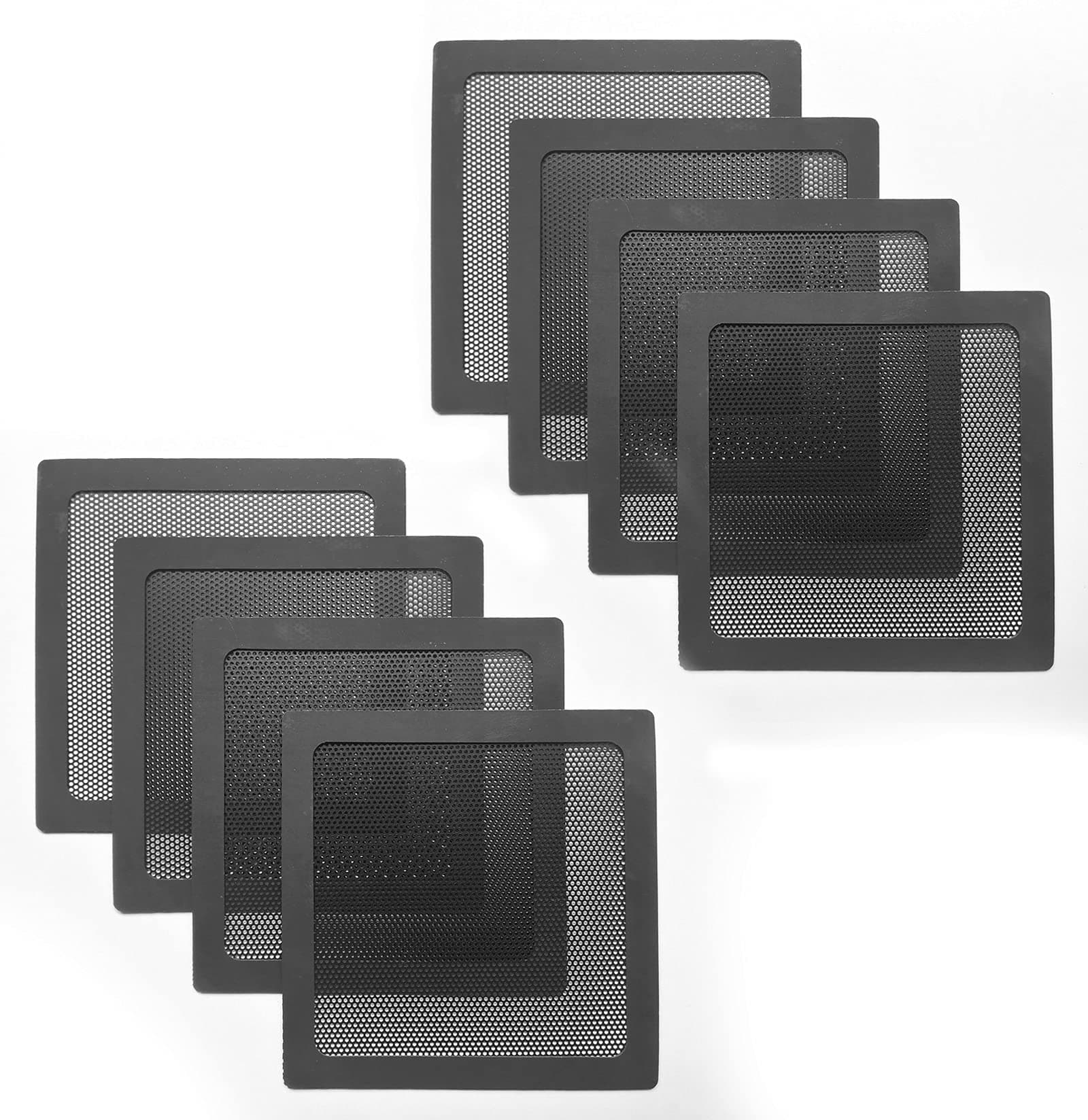 120mm Dust Filter for Computer Cooler Fan, Magnetic Frame PC Fan Dust Mesh PC Cooler Filter Dustproof PVC Cover Computer Fan Grills (8pc Pack)