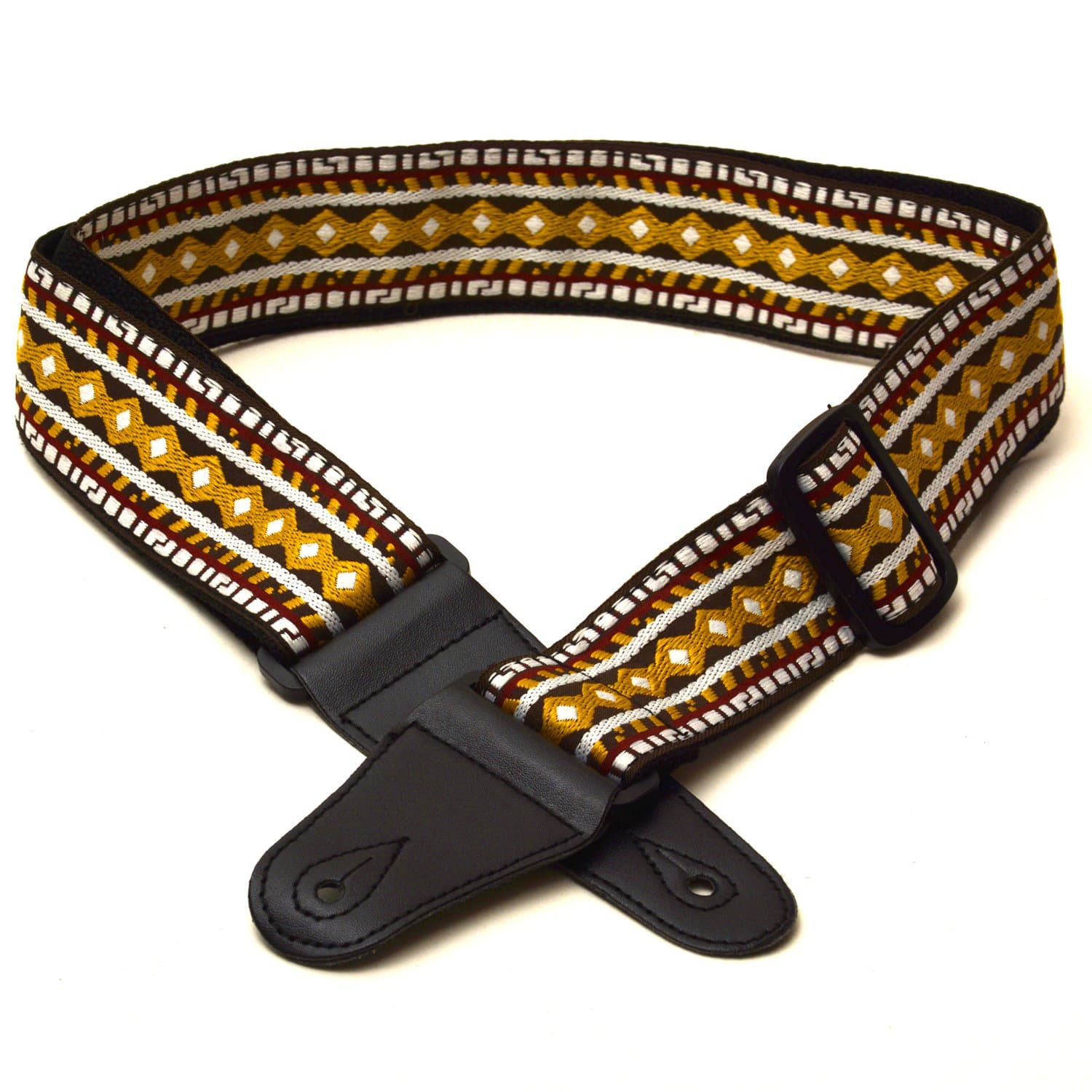 Elagon (MET) Textured Woven Fabric Tapestry Pattern Guitar Strap for Electric, Acoustic and Bass Guitar - Quality Fabric.
