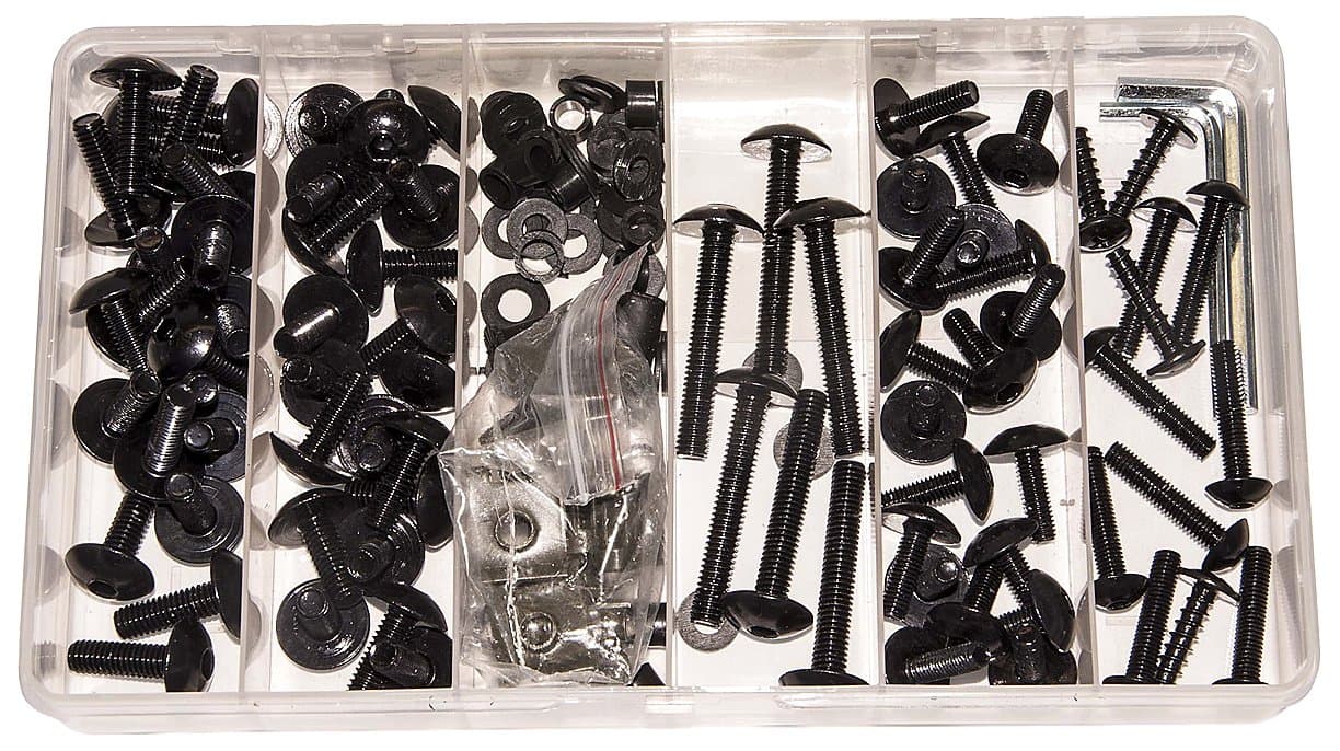 Yana Shiki(FBK-10K) Black Fairing Bolt Kit