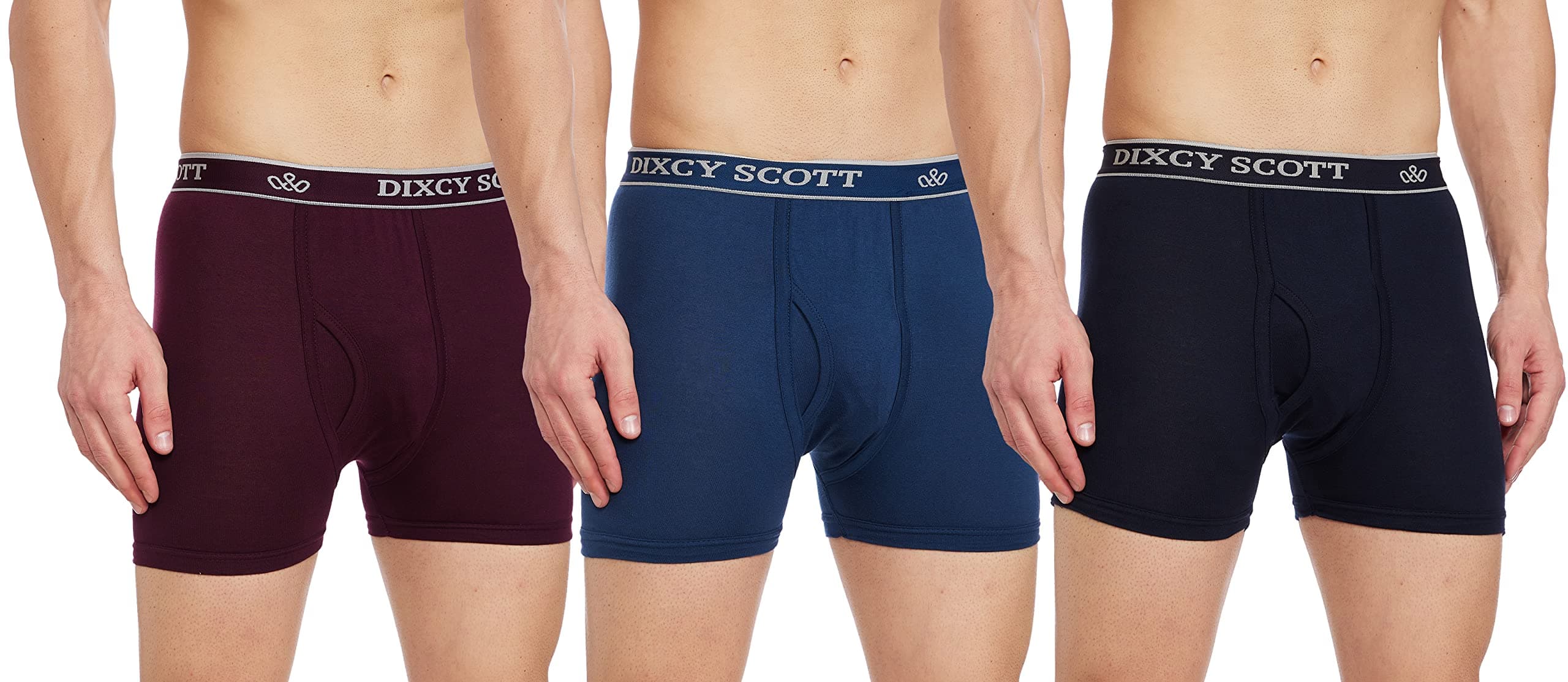Dixcy Scott Originals Men 100% Combed Cotton Long Trunk (Pack of 3) (Assorted)