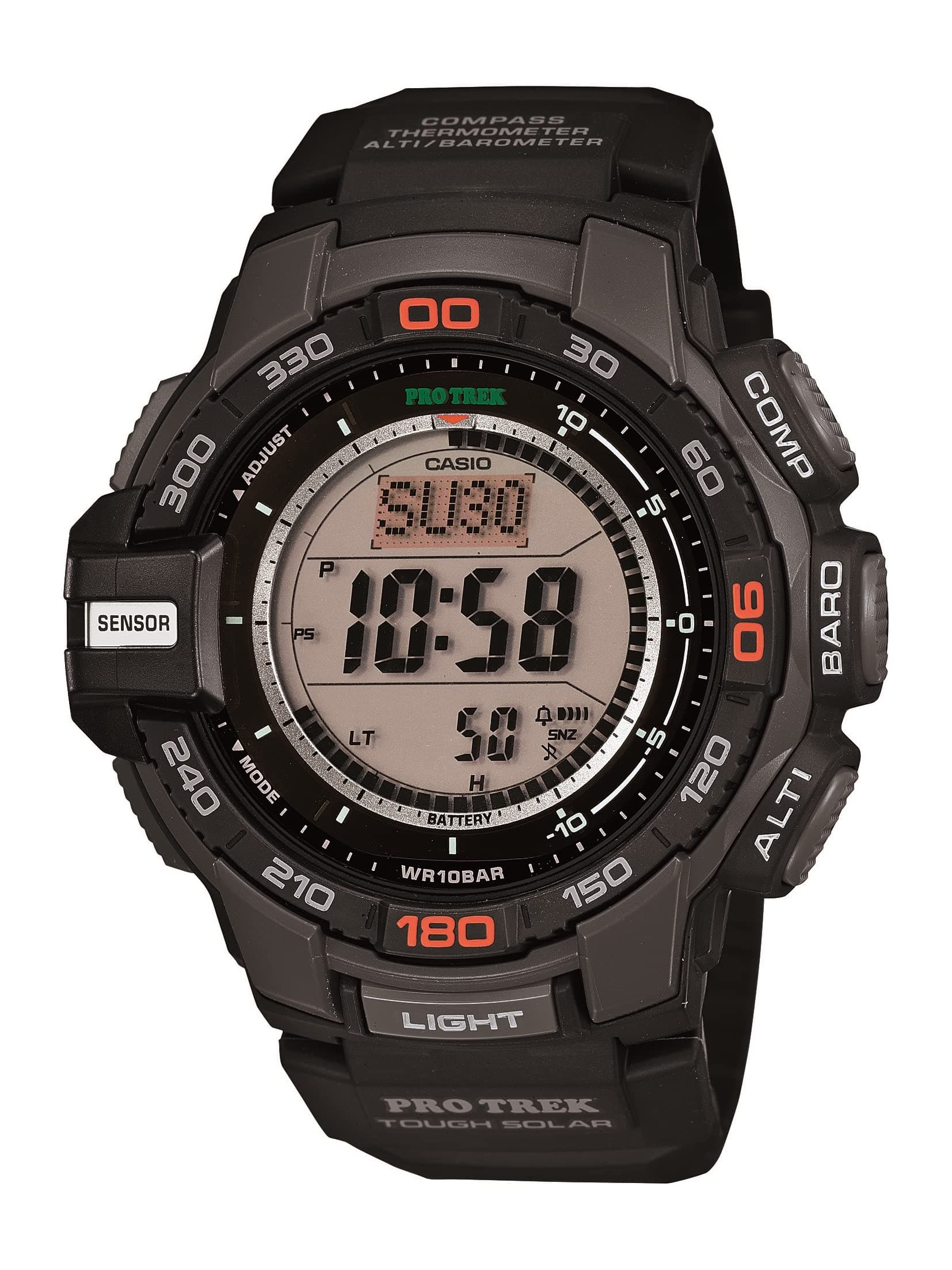 Men's Pro Trek PRG-270-1 Tough Solar Triple Sensor Multifunction Digital Sport Watch