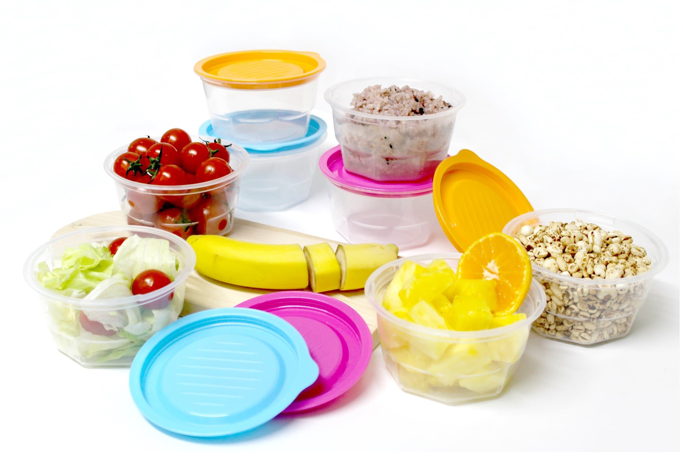 KEEPBOB 8 Piece Rice and food saving container/microwave safe/freezer safe/BPA free (Large)