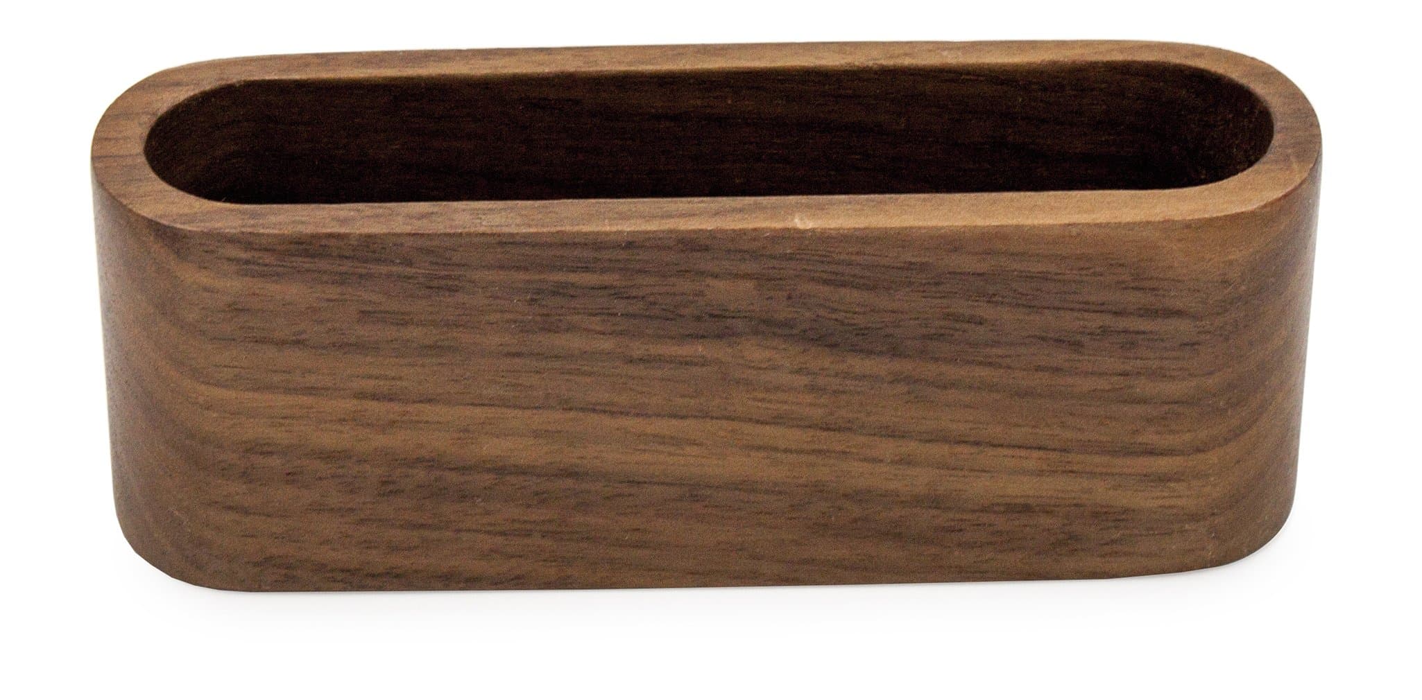 Walnut Wood Business Card Holder BC07 - Stylish Way to Display Name Cards