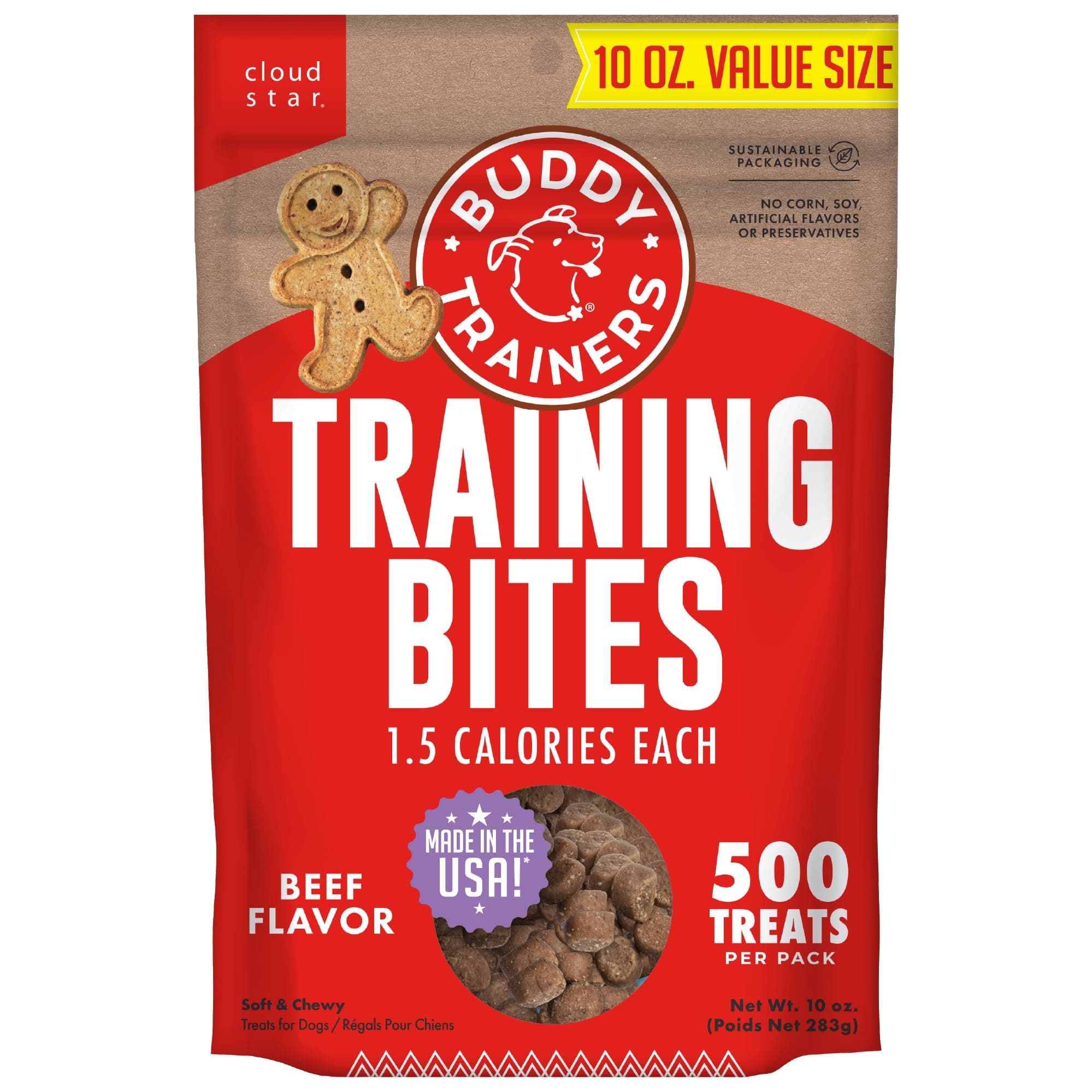Trainers Training Bites Soft & Chewy Dog Treats, Beef, 10 oz. Bag