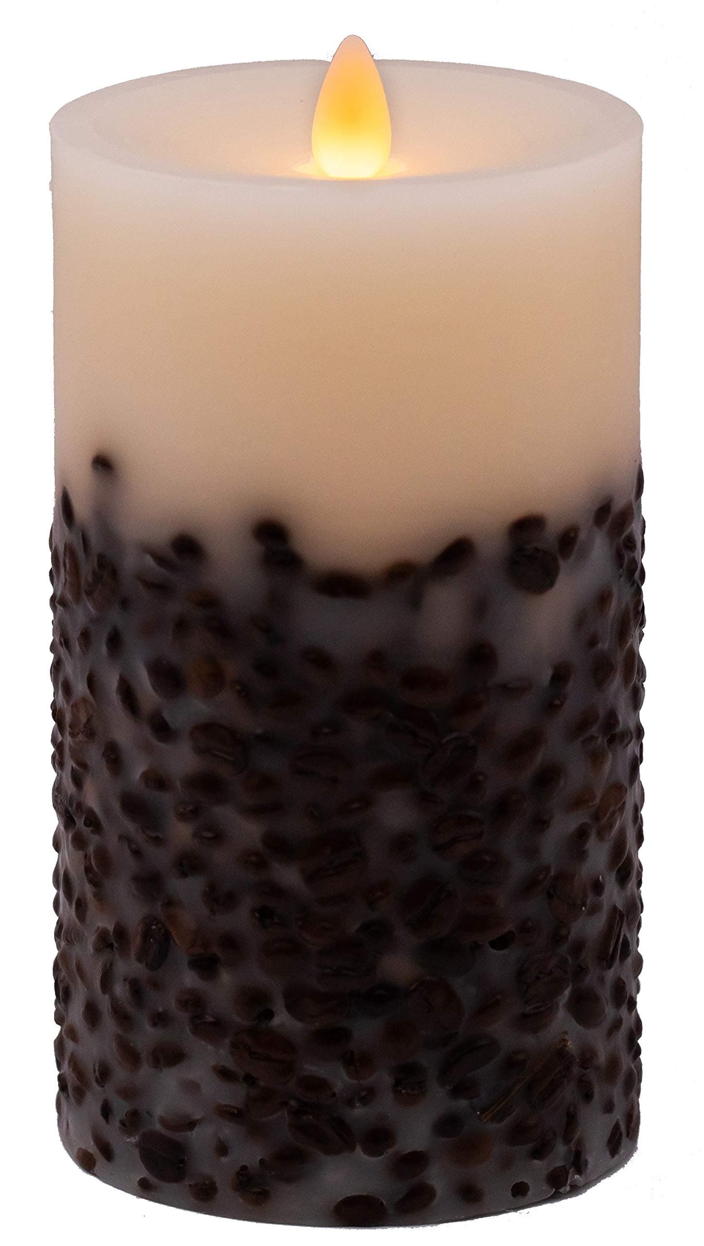 QBA LED Pillar Candle, Flameless Flicker Candle Set of 3(D 3" x H 5" 6" 7") Battery Operated Premier Real Wax Candle Moving Wick Unscented Candle with Remote Timer (Blue)