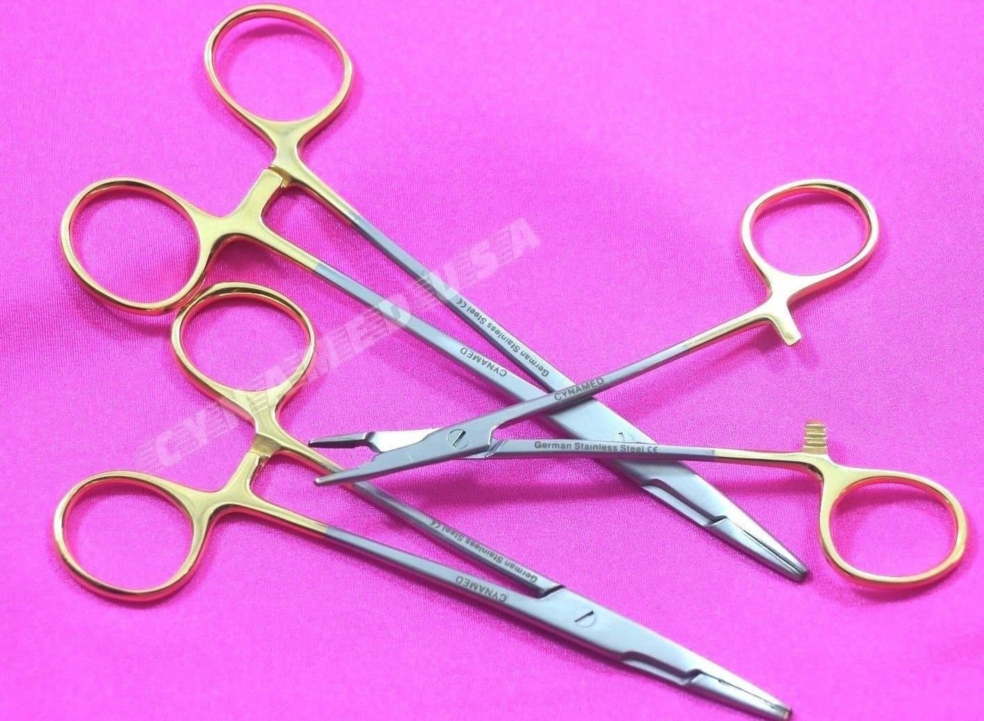 New Set of 3 Premium German T/C Olsen HEGAR Needle Holder 5 Inches Plus 5.5 Inches Plus 6 Inches with Tungsten Carbide Inserts Surgical Dental Veterinary Instrument