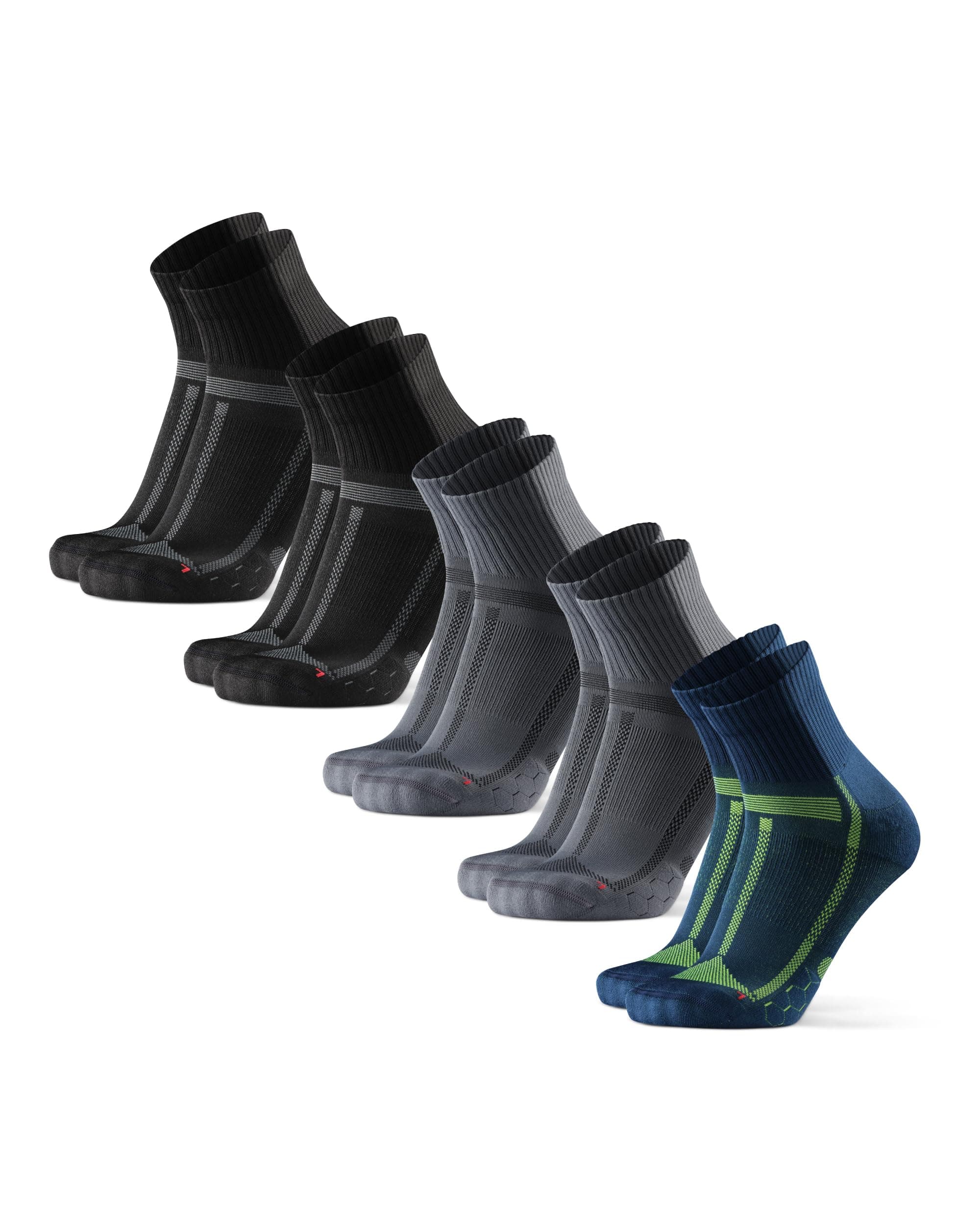 Ultra-Comfort Quarter Running Socks, Performance Socks, Men & Women - 3 or 5 Pack