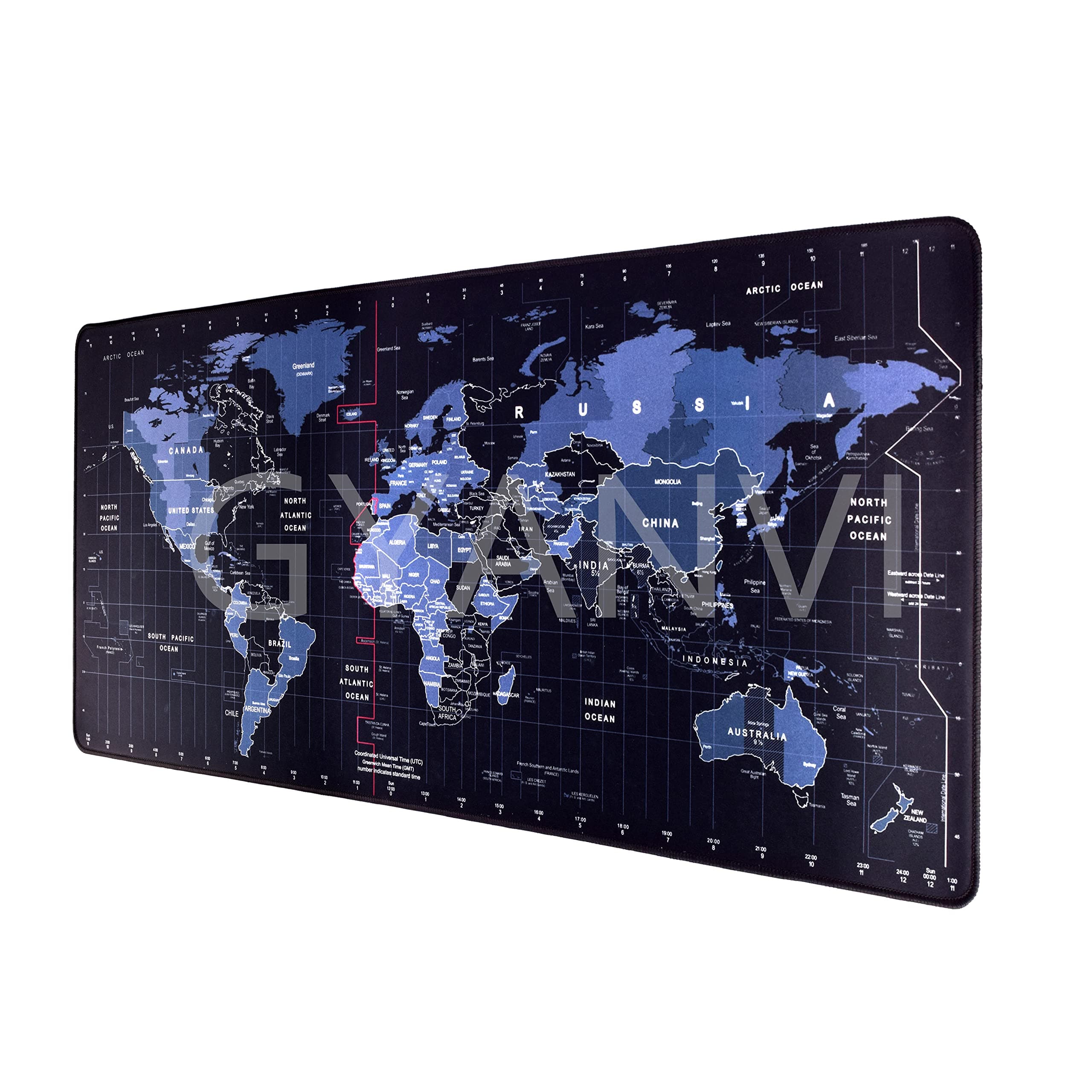 Gyanvi Mouse Map Pad with Nonslip Water Resistant Rubber Base Thick, Comfy, Foldable Mat for Desktop, Laptop, Keyboard & Smooth Operating Experience | 90 X 40 cm | Black