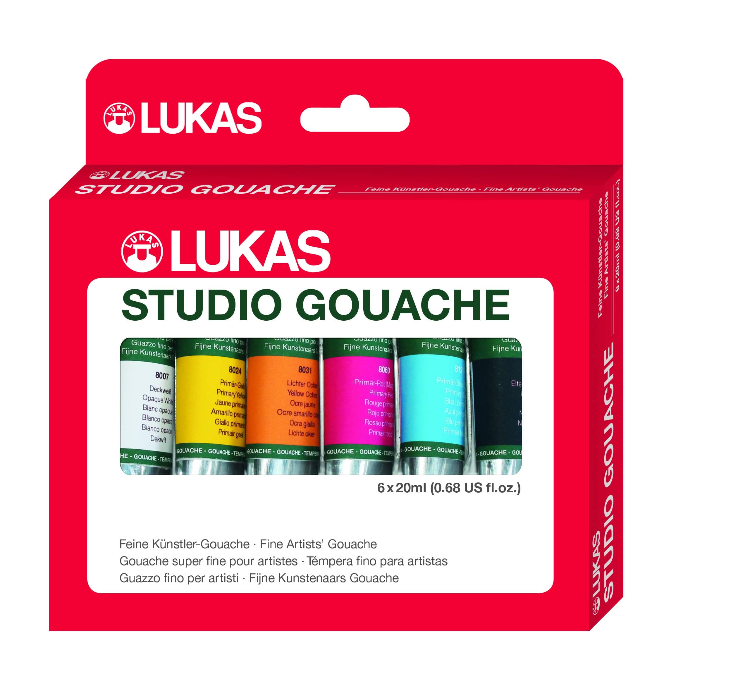 Lukas Gouache Art & Design 6 x 20 ml Set Finest Künstler Gouache
