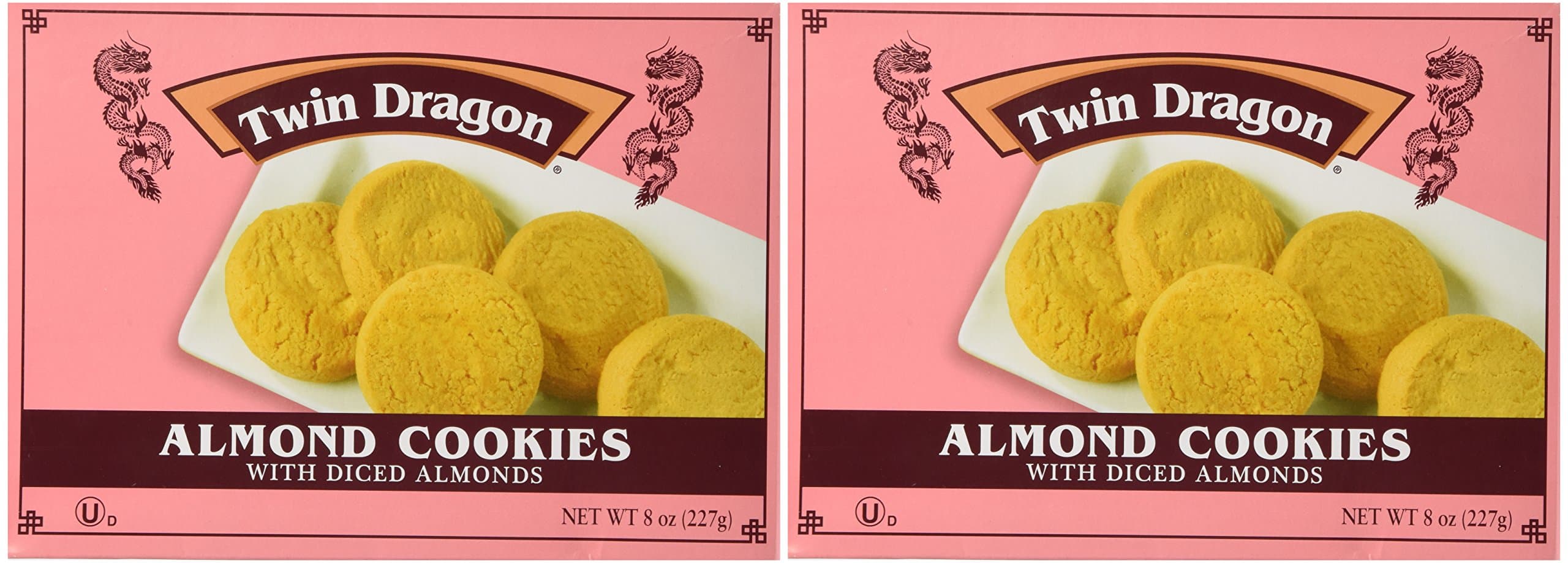 Twin Dragon Almond Cookies, 8 Oz (Pack of 2)