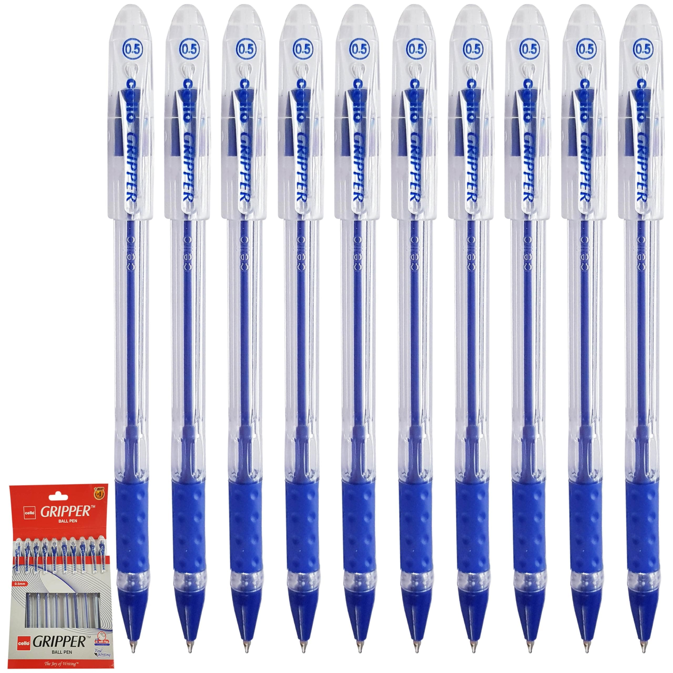 Cello Gripper-1 Ball Pen (Pack Of 10),Blue