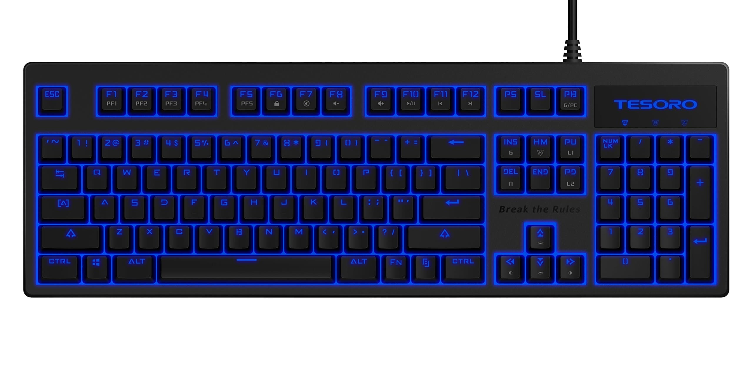 Tesoro Red Mechanical Switch Blue LED Backlit Illuminated Mechanical Gaming Keyboard (TS-G7NL-V2 (RD))
