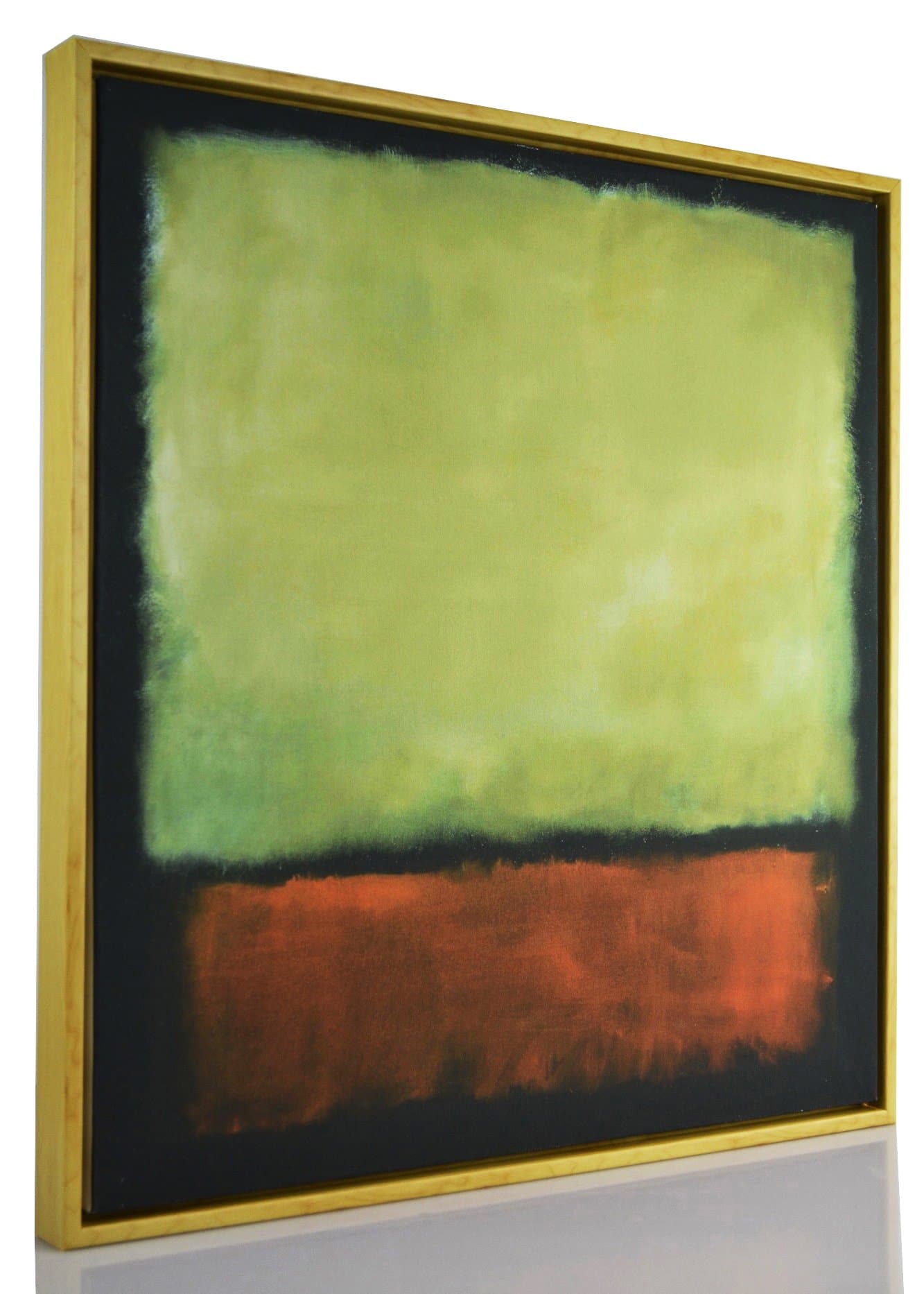 Berkin Arts Framed Mark Rothko Giclee Canvas Print Paintings Poster Reproduction Fine Art Home Decor (Darkbrown and Grey)