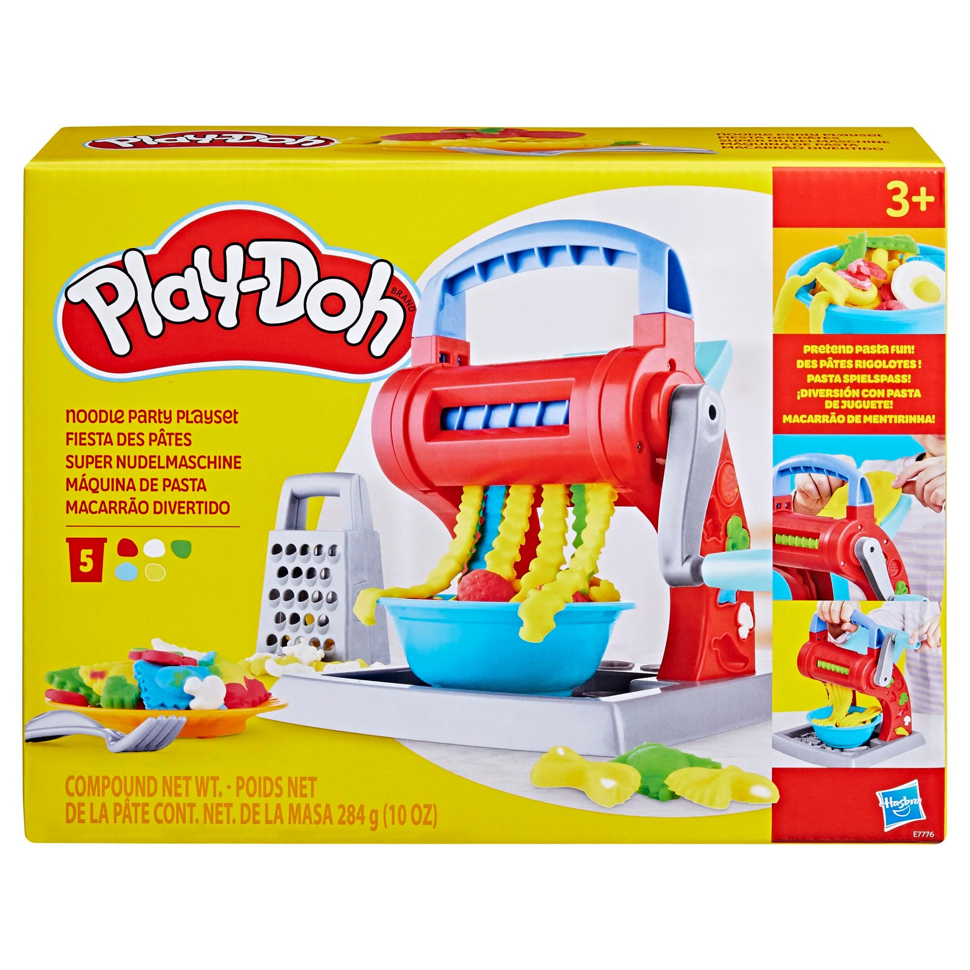 Kitchen Creations Noodle Party Playset for Kids 3 Years and Up with 5 Non-Toxic Play-Doh Colors