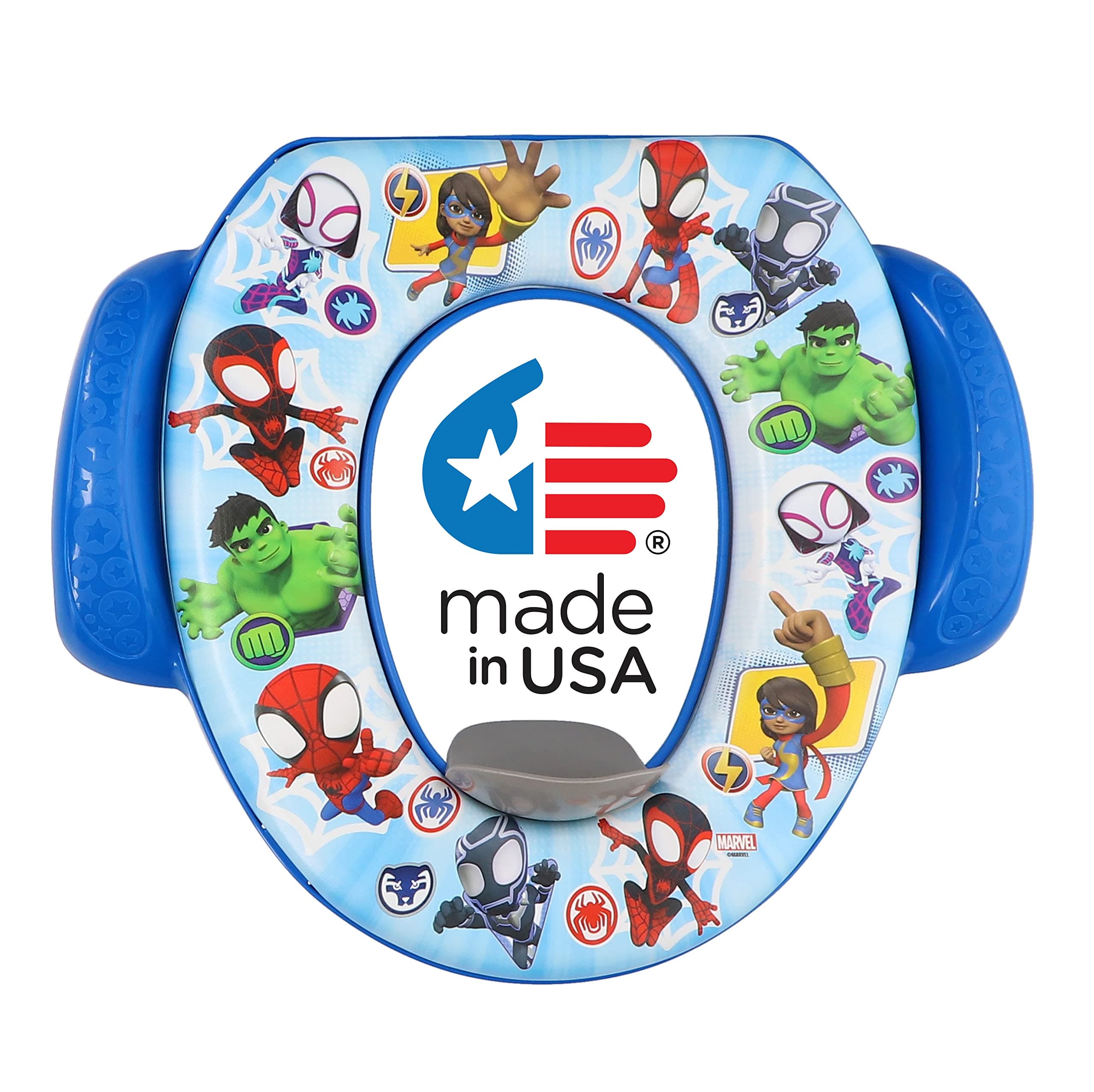 Ginsey Spidey and His Amazing Friends "Team Up" Soft Potty Seat and Potty Training Seat - Soft Cushion, Baby Potty Training, Safe, Easy to Clean