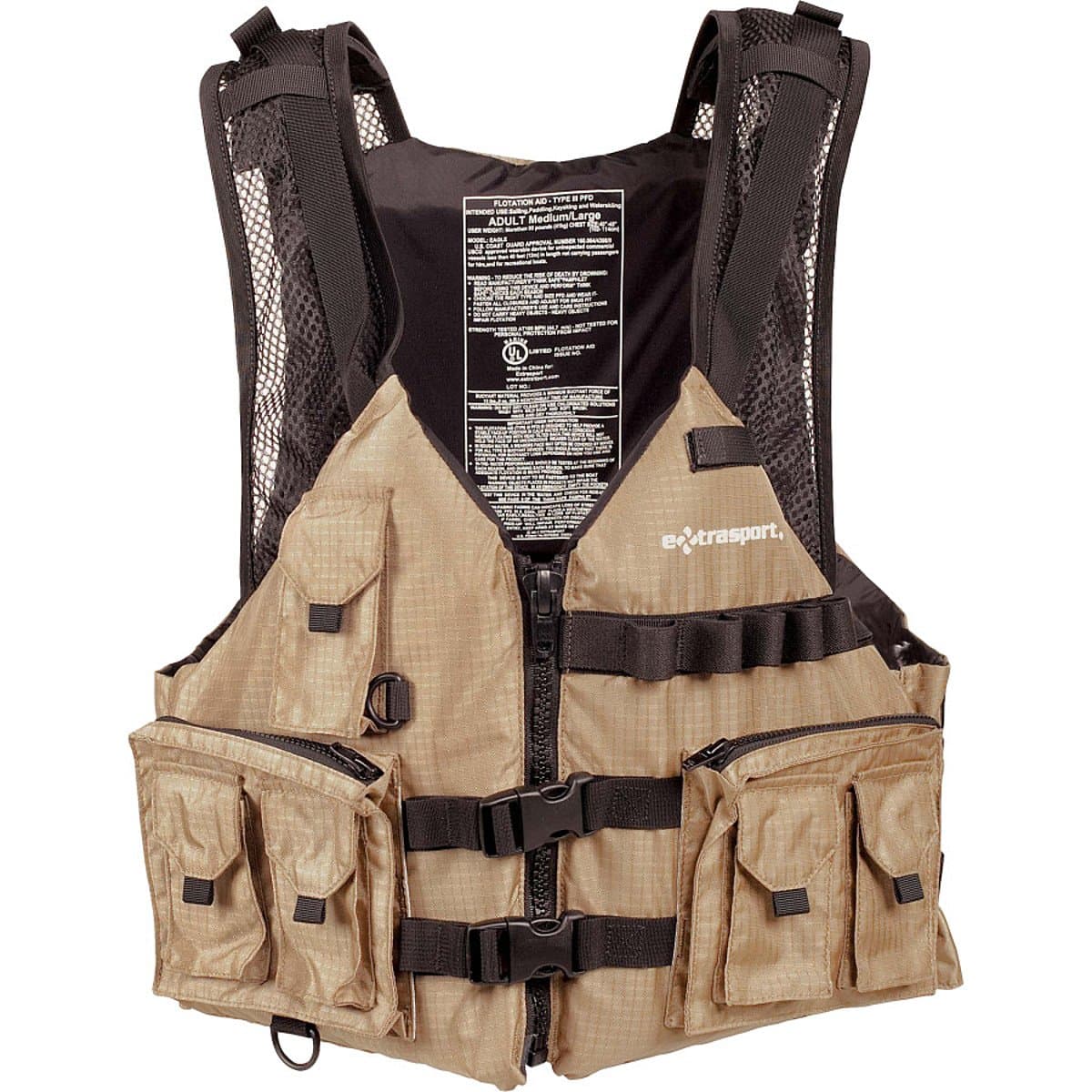 Extrasport Osprey Canoe/Kayak Rafting Fishing Personal Flotation Device/Life Jacket