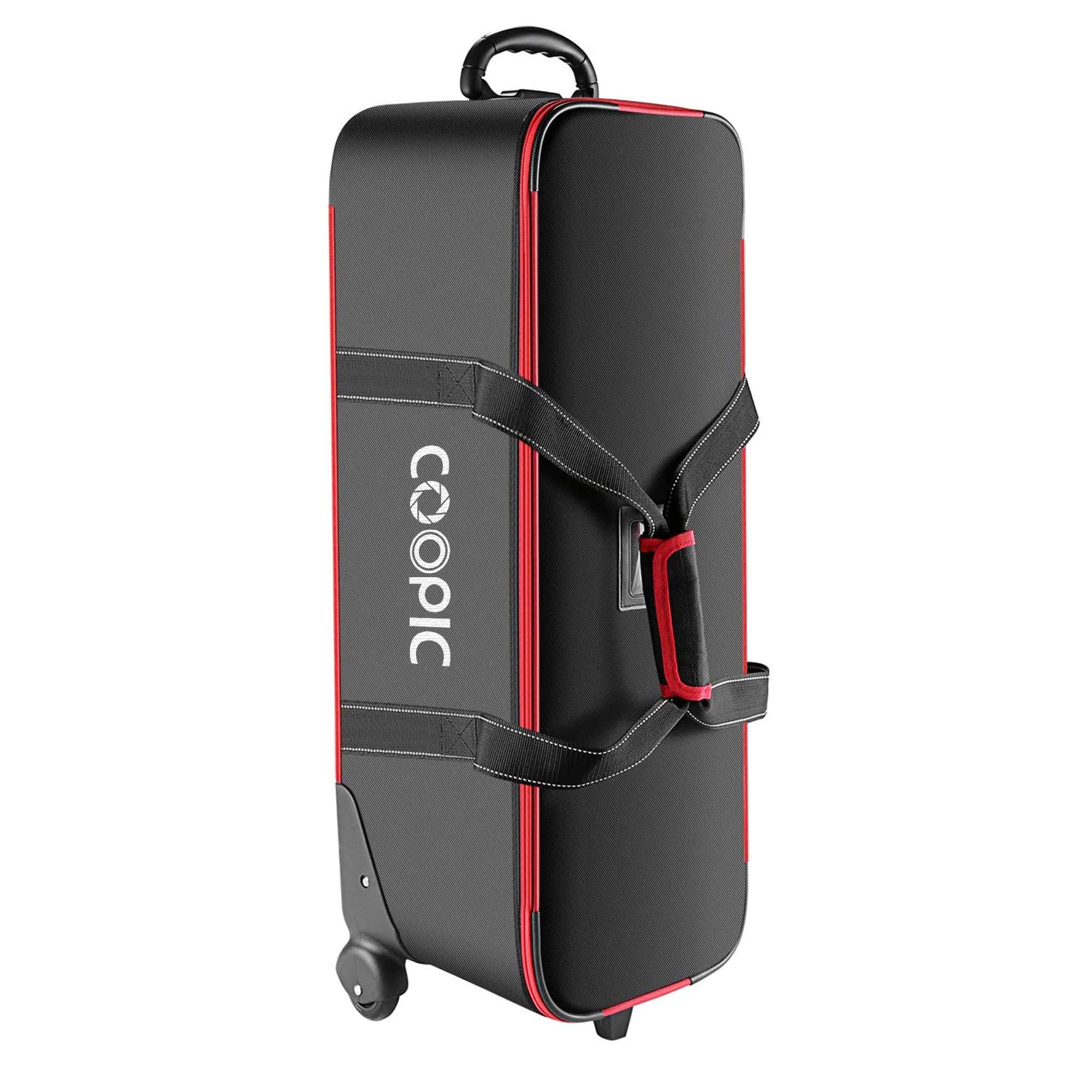COOPIC TB-100 Durable Photo Studio Equipment Carry Bag, 103cmx34cmx31cm Carrying Trolley Case, Padded Compartment Wheel Handle Trolly for Light Stand Tripod Strobe Light Umbrella Photo Studio