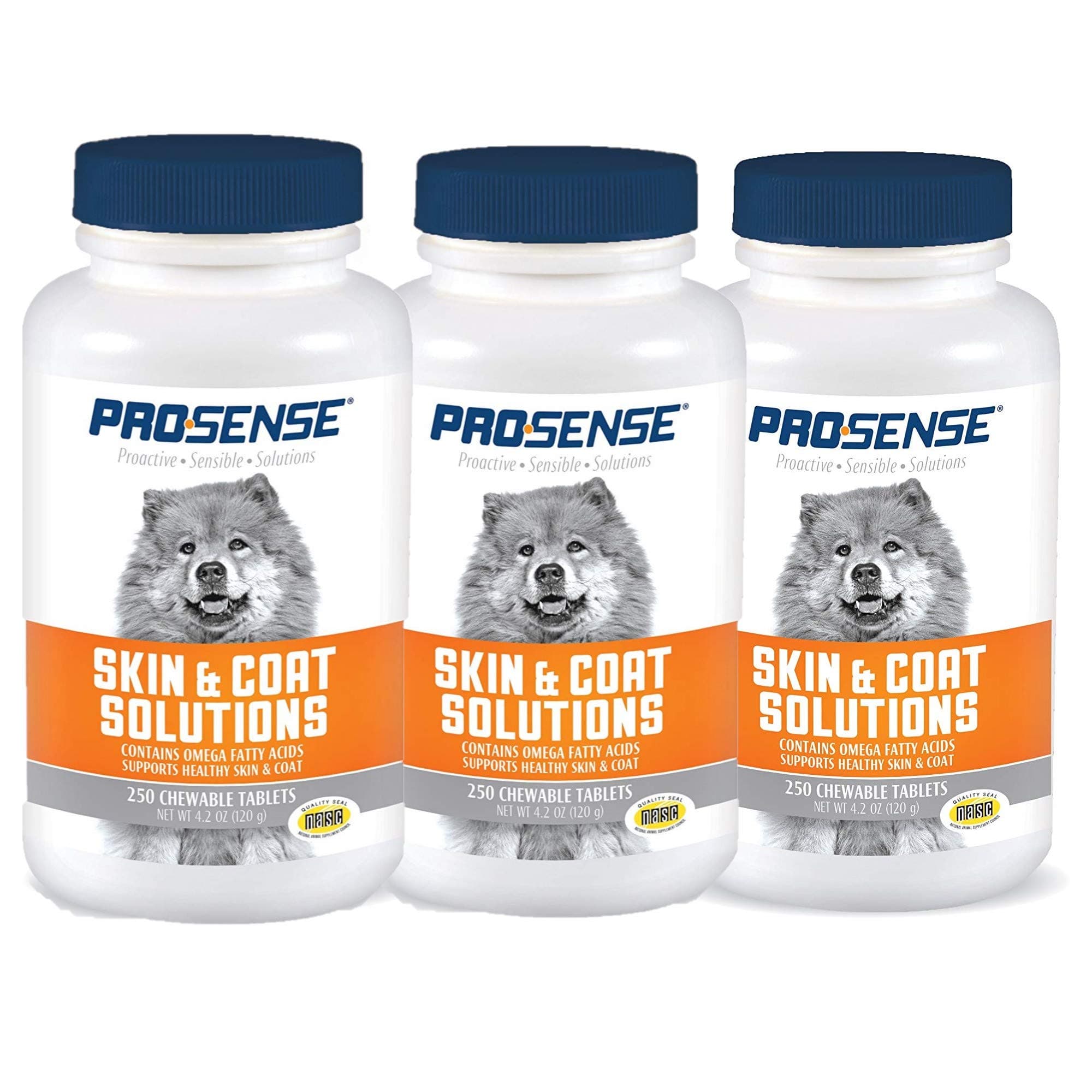 ProSense Skin and Coat Solutions, 3 Bottles (250 Tablets Each)