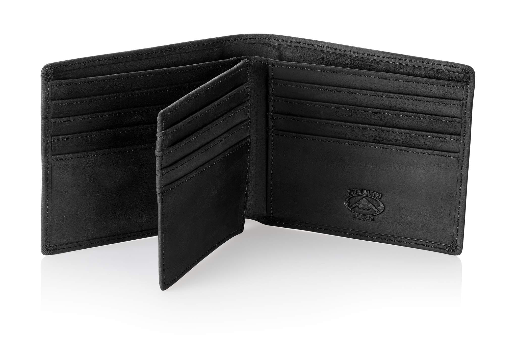 Leather Bifold Wallet for Men With ID Window and RFID Blocking
