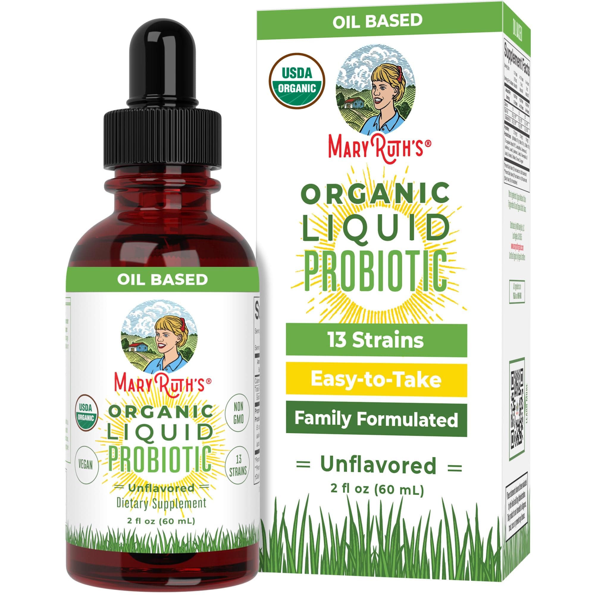 Probiotics for Women Men & Kids | Probiotics for Digestive Health | Acidophilus Probiotic | Gut Health & Immune Support Supplement | Vegan | Non-GMO | Gluten Free | 2 Fl Oz