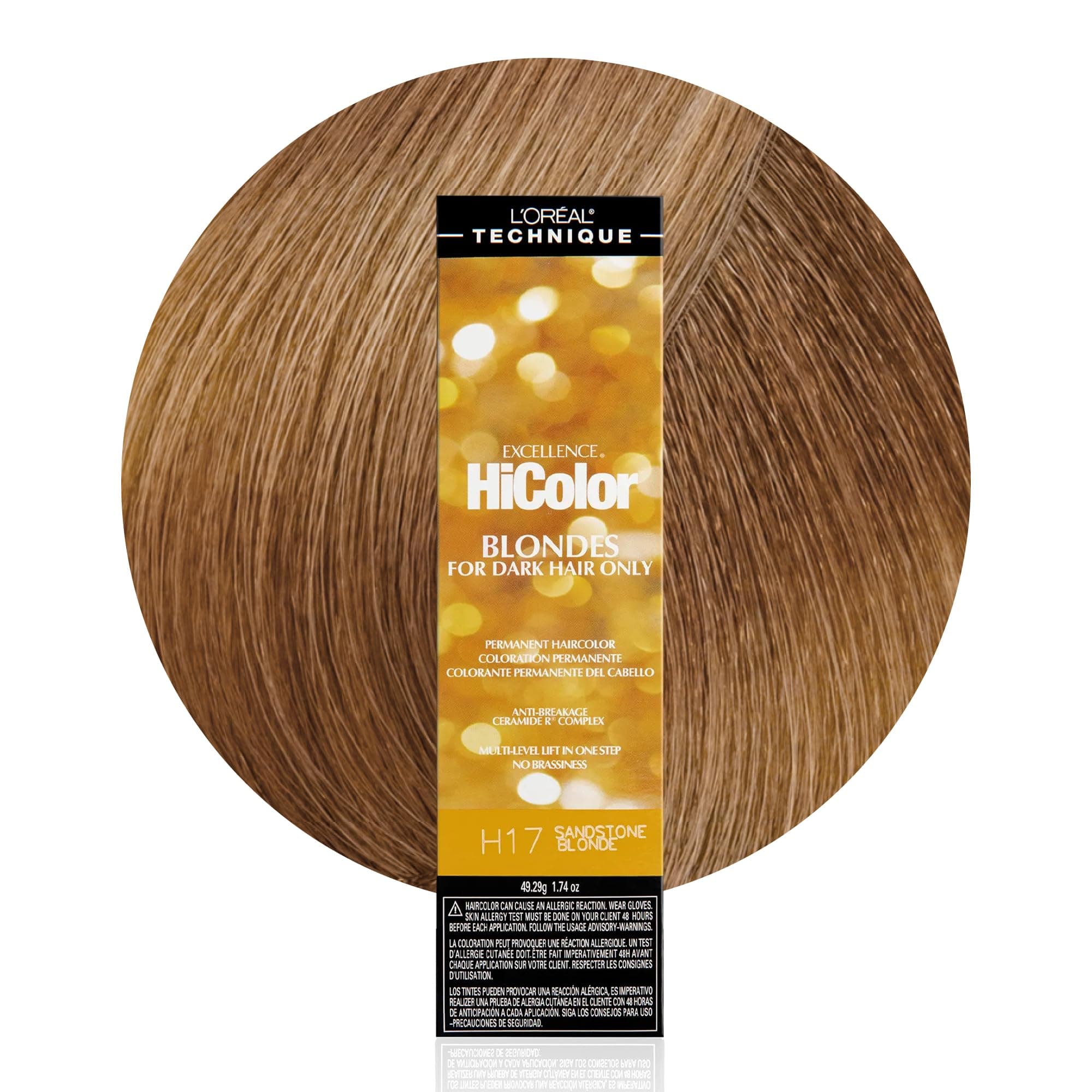 L'Oréal Technique HiColor Browns & Blondes Permanent Hair Color | Lifts Dark Hair in One Step | No Brassiness | Rich, Smooth Creme Formula | Intense, Long-Lasting Color | Coolest Brown