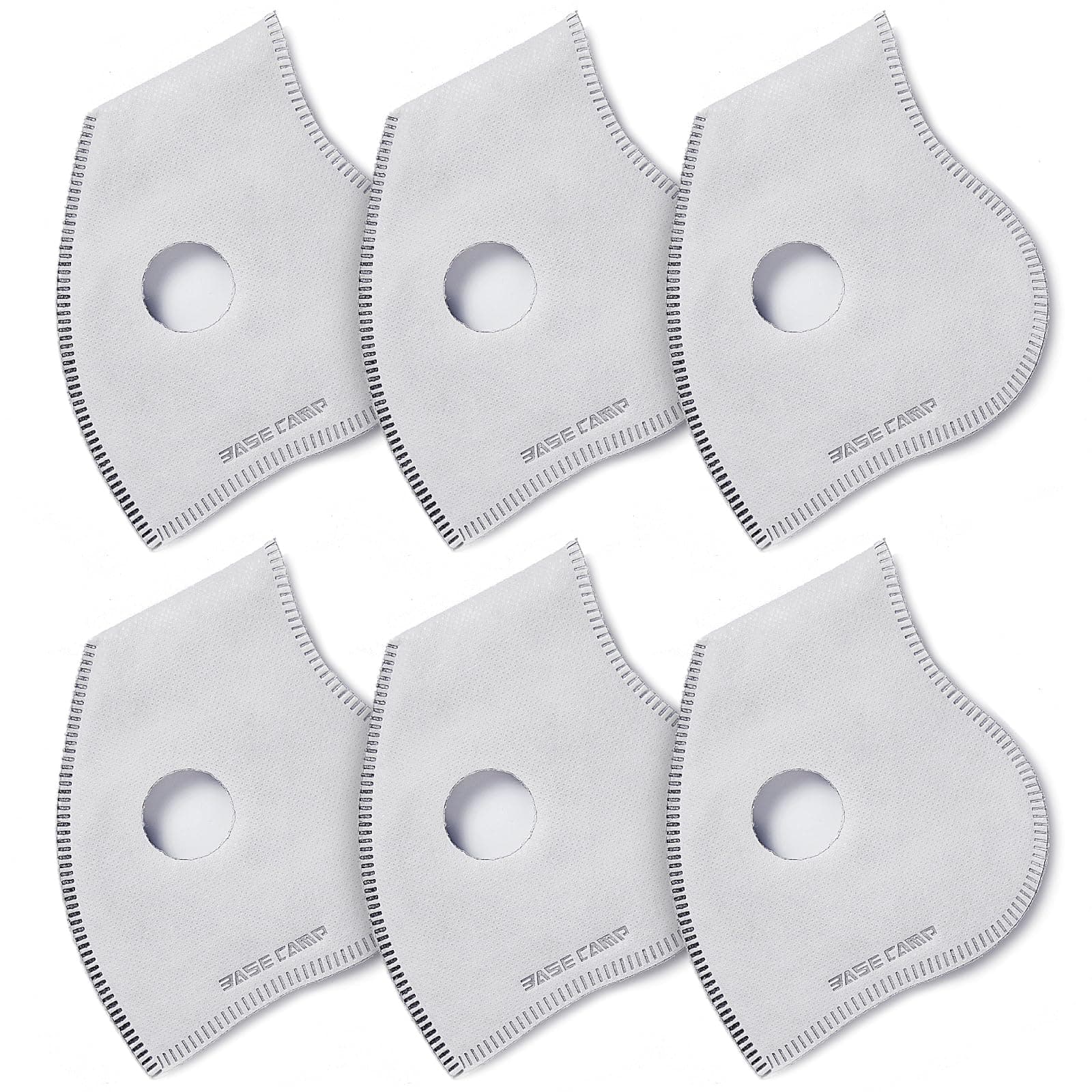 BASE CAMP Activated Carbon Replacement Filters Only for M PRO, M Plus or M Cross Mask,N Plus Mask (6 Filter)