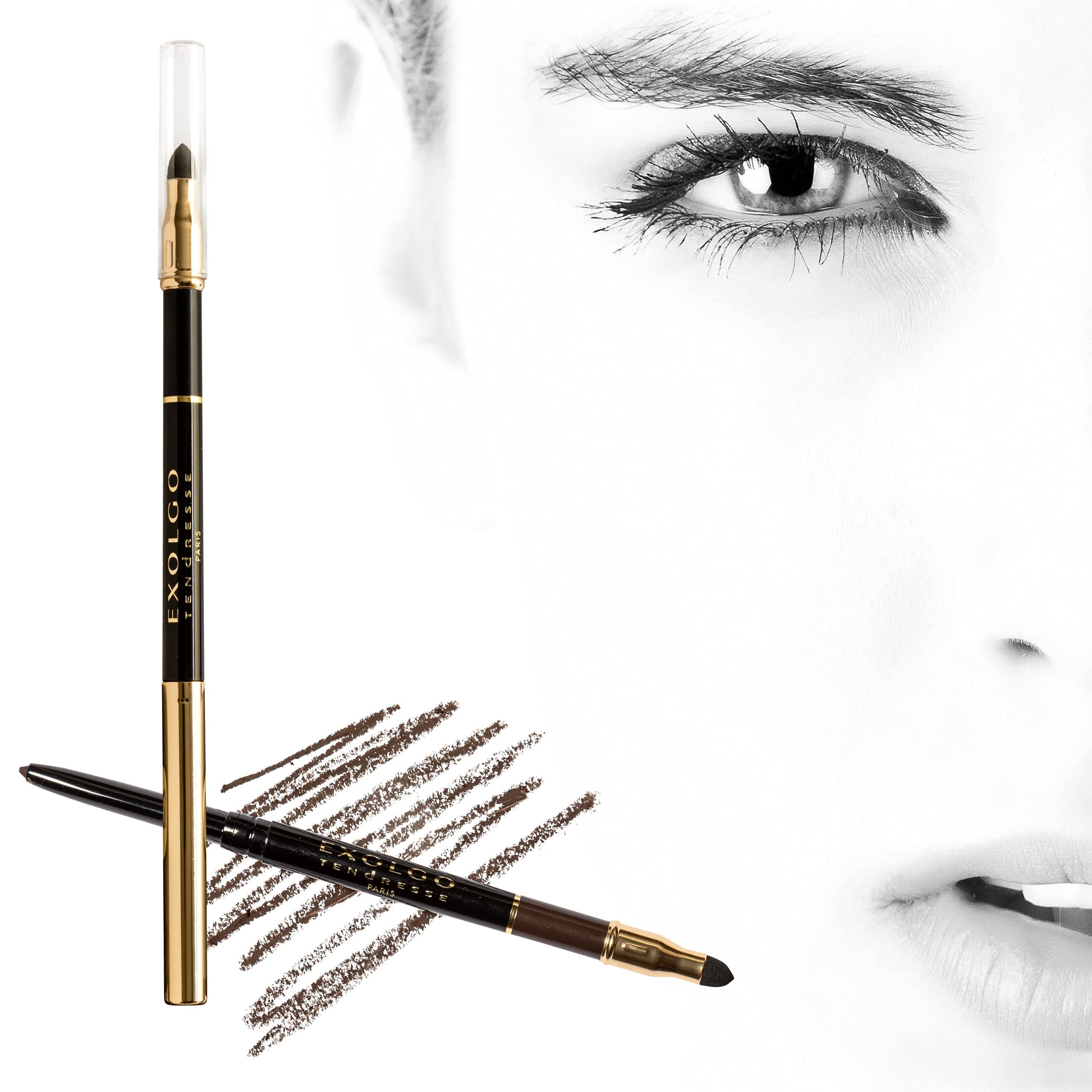 Waterproof Eyeliner | 2 In 1 Soft Silky Long Lasting Eye Liner With Sponge Applicator | Made In Germany | (Black 301-01)