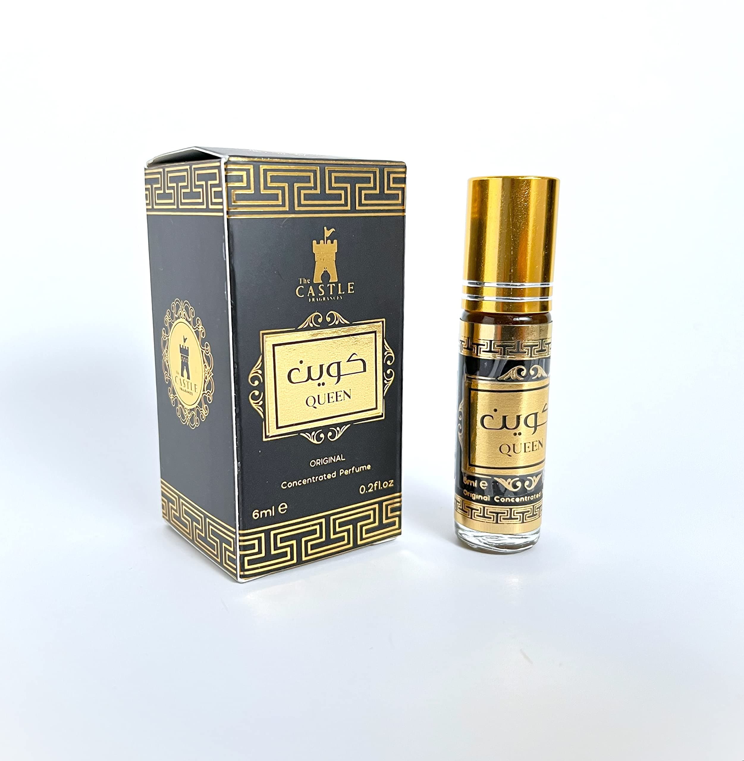Attar Oil Queen - كوين | Authentic Arabic Fragrance Oils| 100% Pure, Alcohol-Free, Halal | 6ml Attar Oil Arabic Mukhallat | Women & Men Luxury Oil