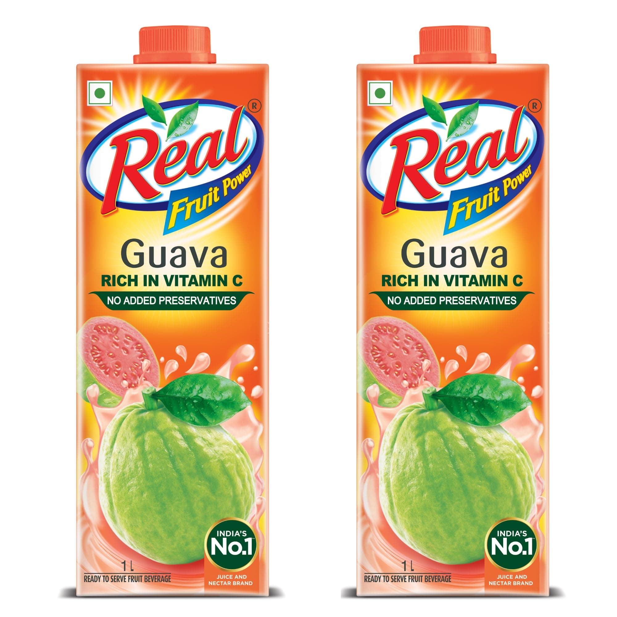 Real Fruit Juice, Guava, 1L (Pack of 2)