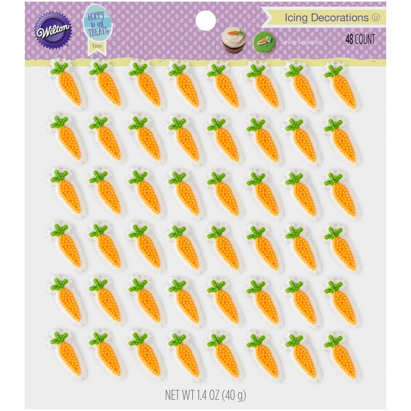 Wilton Easter Carrot Icing Decorations 48 Ct, 1.4 Oz