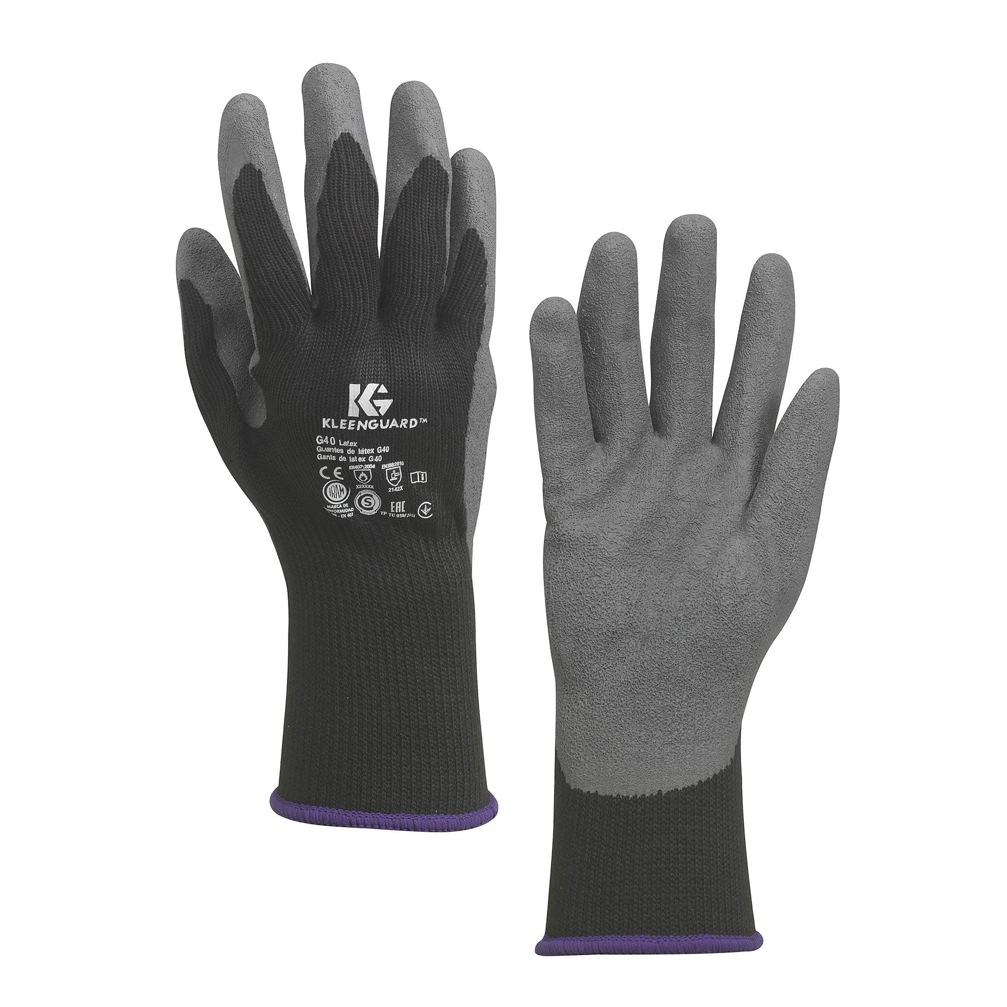 KLEENGUARD Jackson Safety G40 Glove, Latex Coating, Size 8 (Pack of 120)
