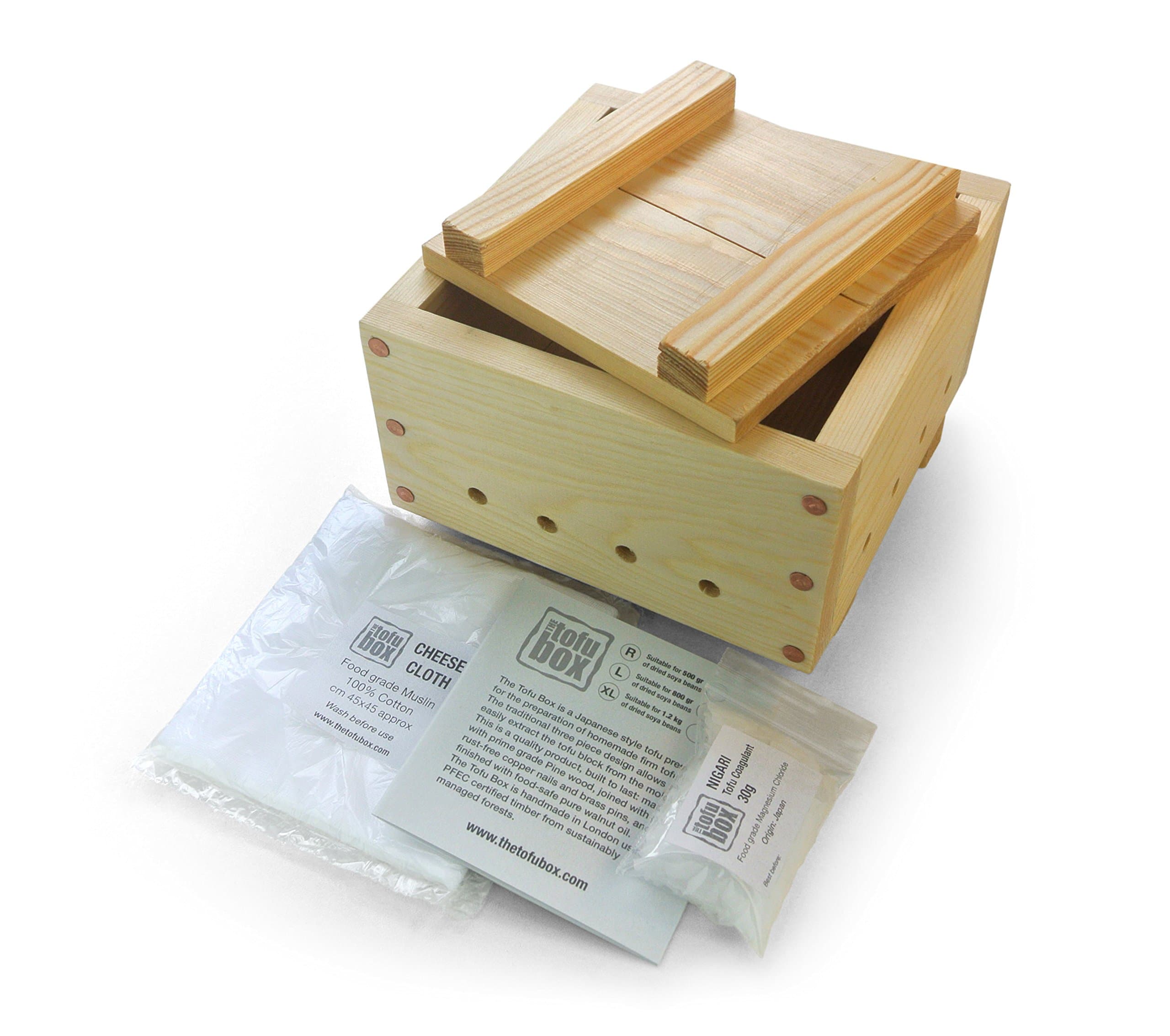 thetofubox - TOFU MAKER KIT Size LARGE (800g). Hand made in London. Free UK P&P
