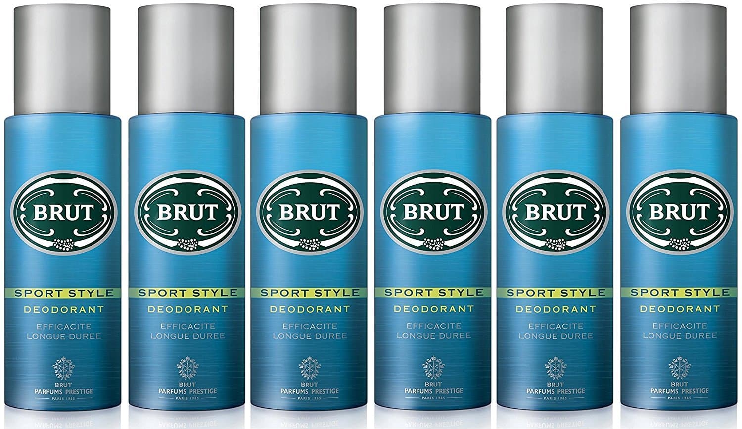 6x BRUT Deodorant, Aerosol Sport Style 200 ml