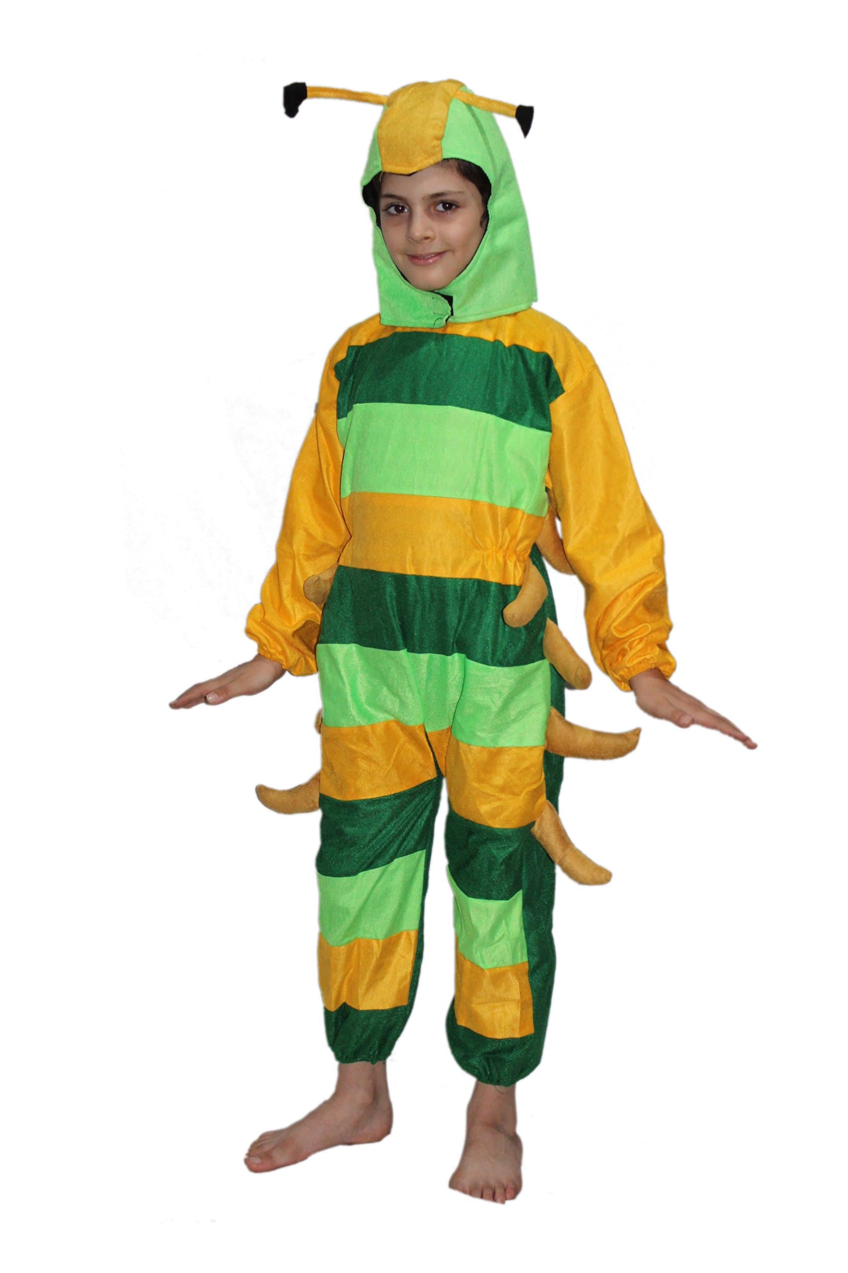 Kaku Fancy Dresses Caterpillar Insect Costume -Multicolour, 3-4 Years, for Boys