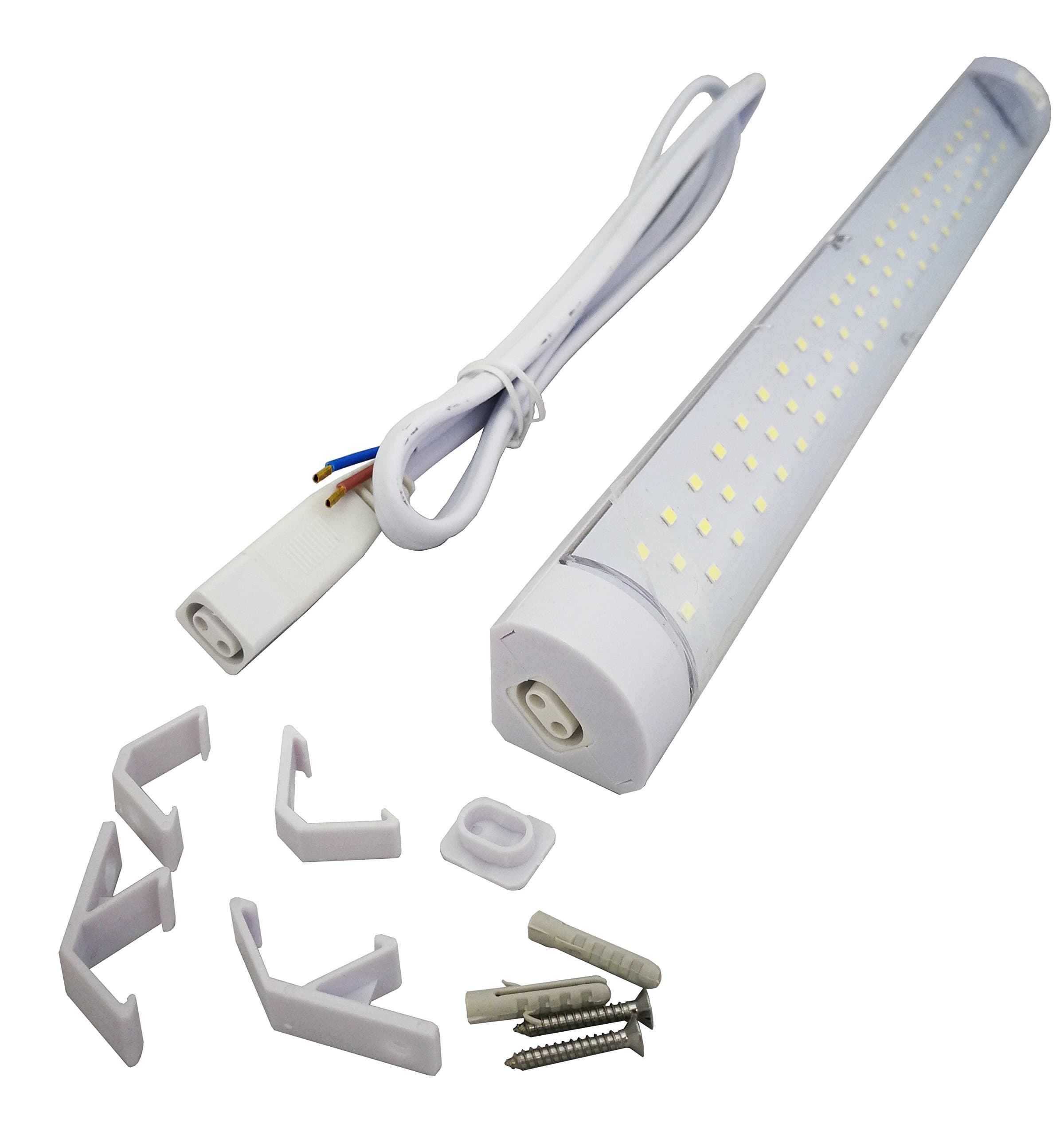 JustLED - Main Operated Linkable LED Undercover Light 220-240Vac/3W/270lm/250mm/Linkable Cabinet Strip LED Light Day Light,6000k/Use for Kitchen Under Cabinet/Counter/Cupboard/Closet/Stairs/Hallway [Energy Class A++]