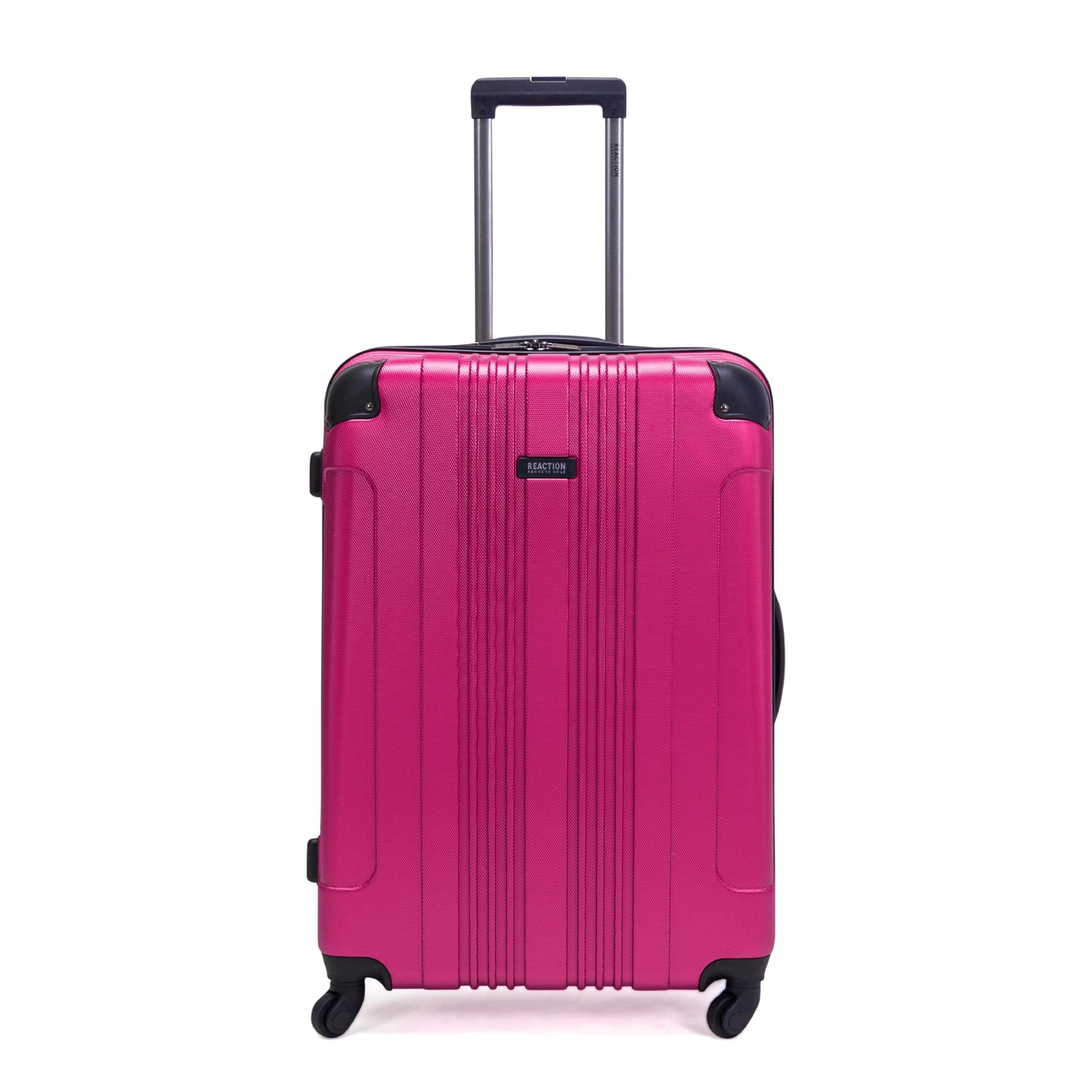 Out of Bounds Lightweight Hardshell 4-Wheel Spinner Luggage, Magenta, 28-Inch Checked