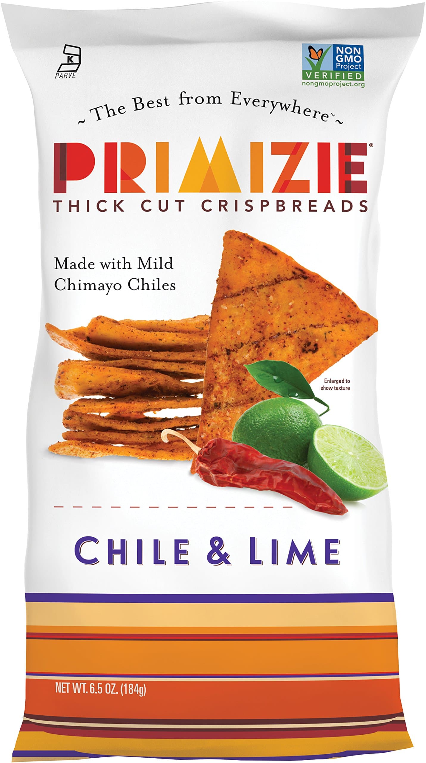 Primizie Cripsbreads - Chile: New Mexico Chimayo Chile & Lime (6.5 oz bag)
