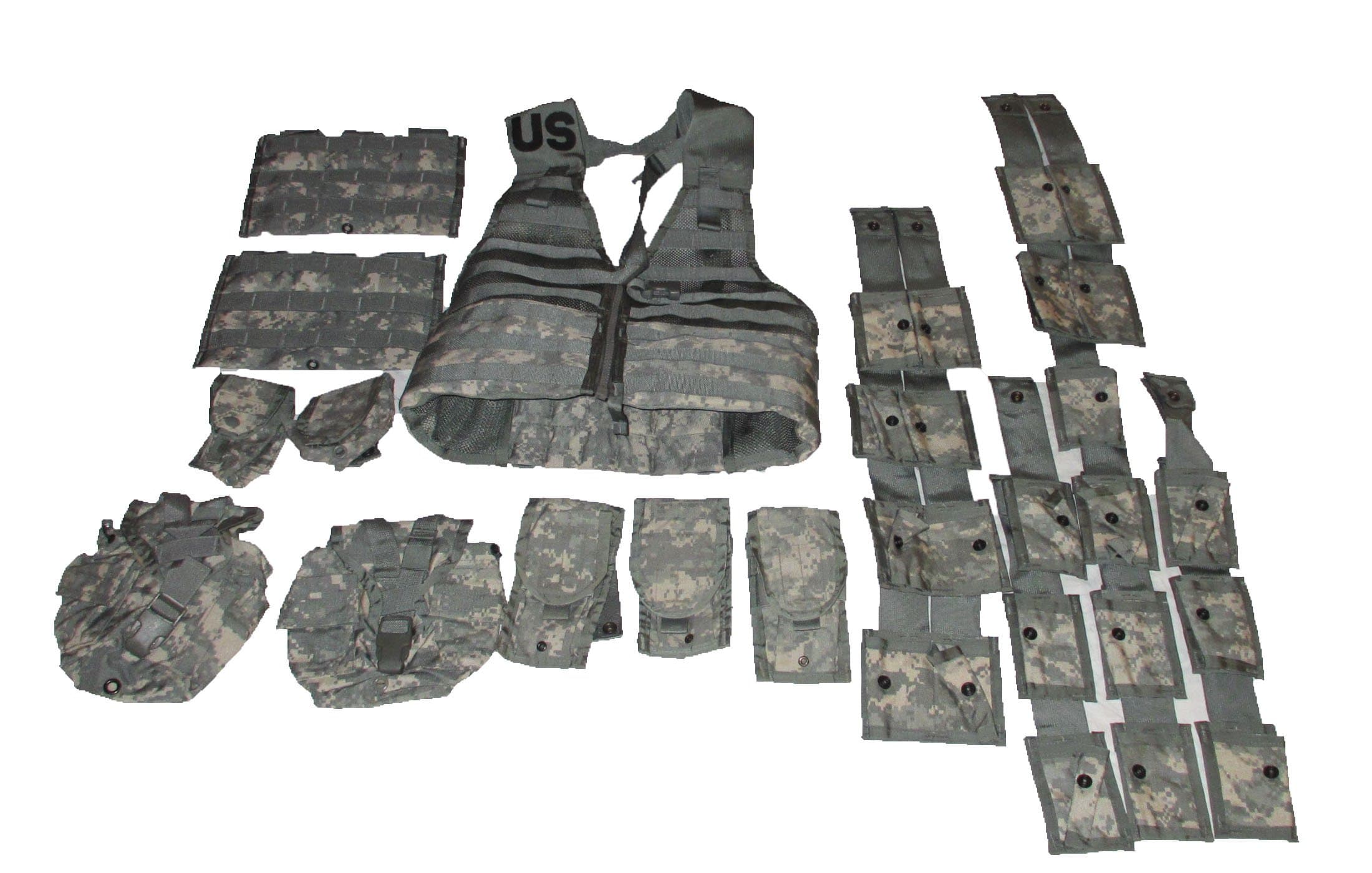 MOLLE II US Military ACU Tactical ACU Camo FLC LBV Fighting Load Carrier Vest Rifleman & Grenadier Sets