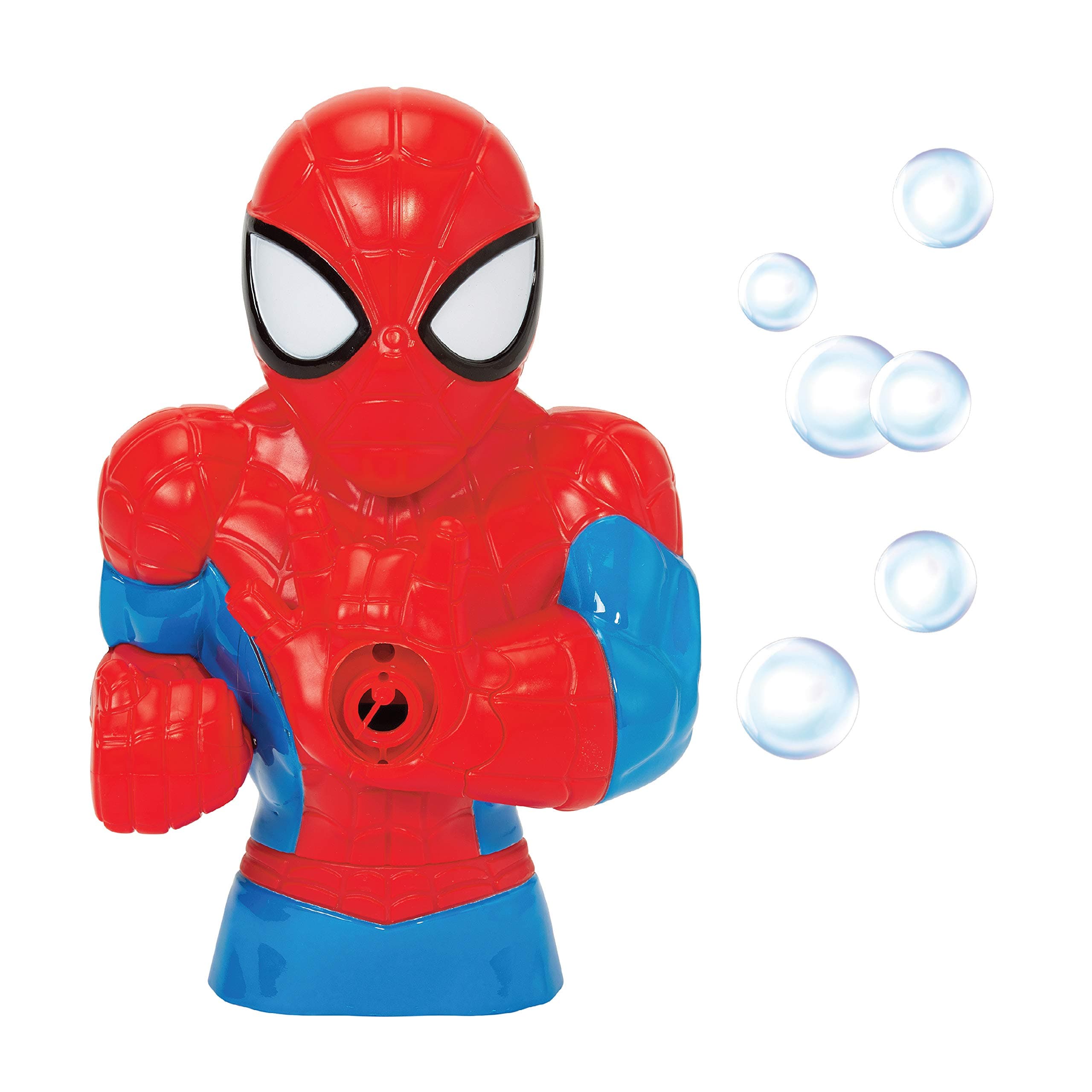 Marvel Spider-Man Action Bubble Blower Machine, Includes Bubble Solution, Multi
