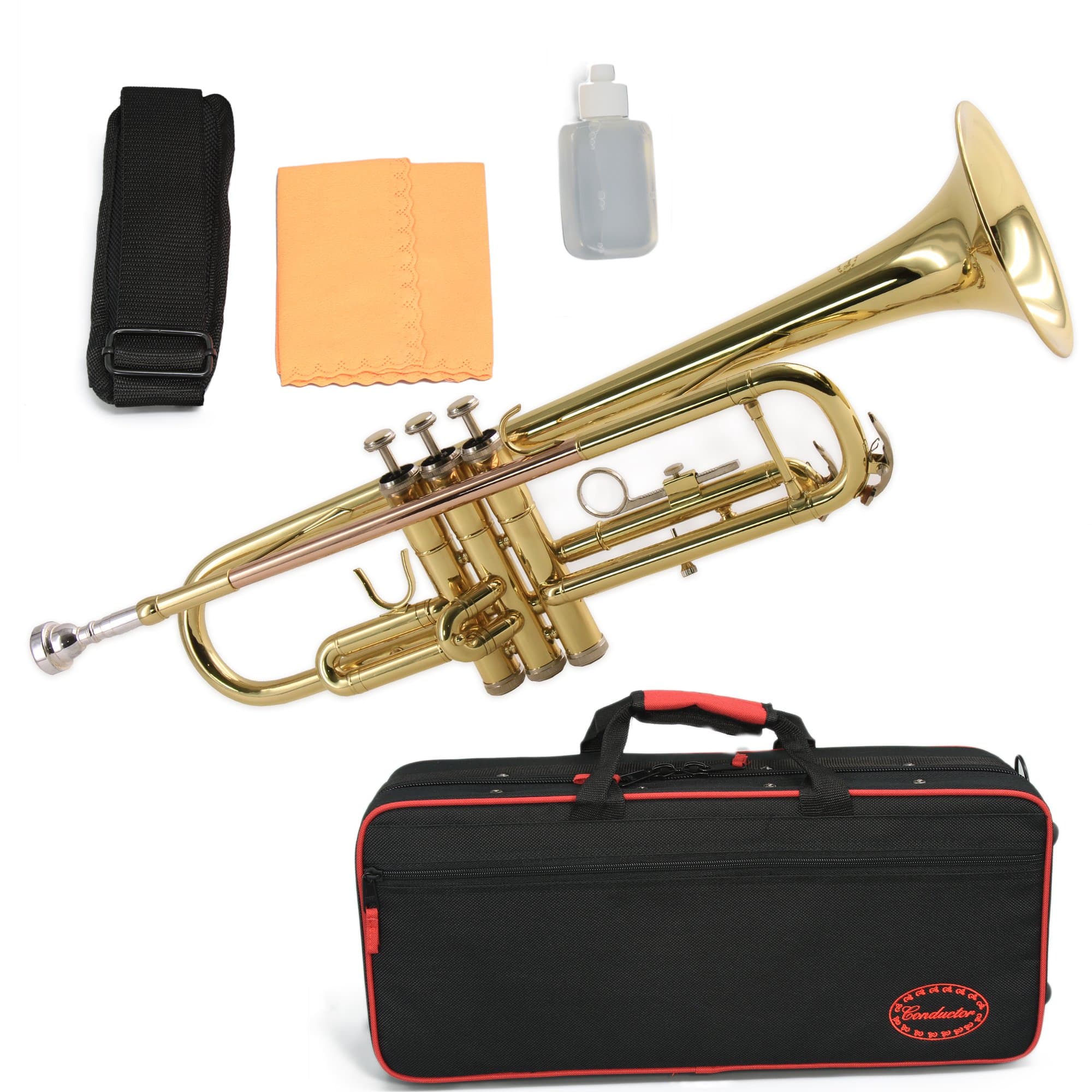 Conductor Brass Trumpet - Series II, with Deluxe Case and Accessories