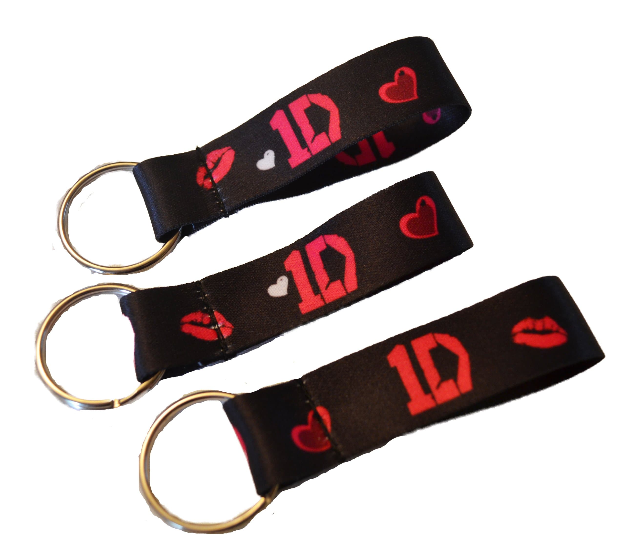 12 Keychain Rings - One Direction Birthday Party Favors